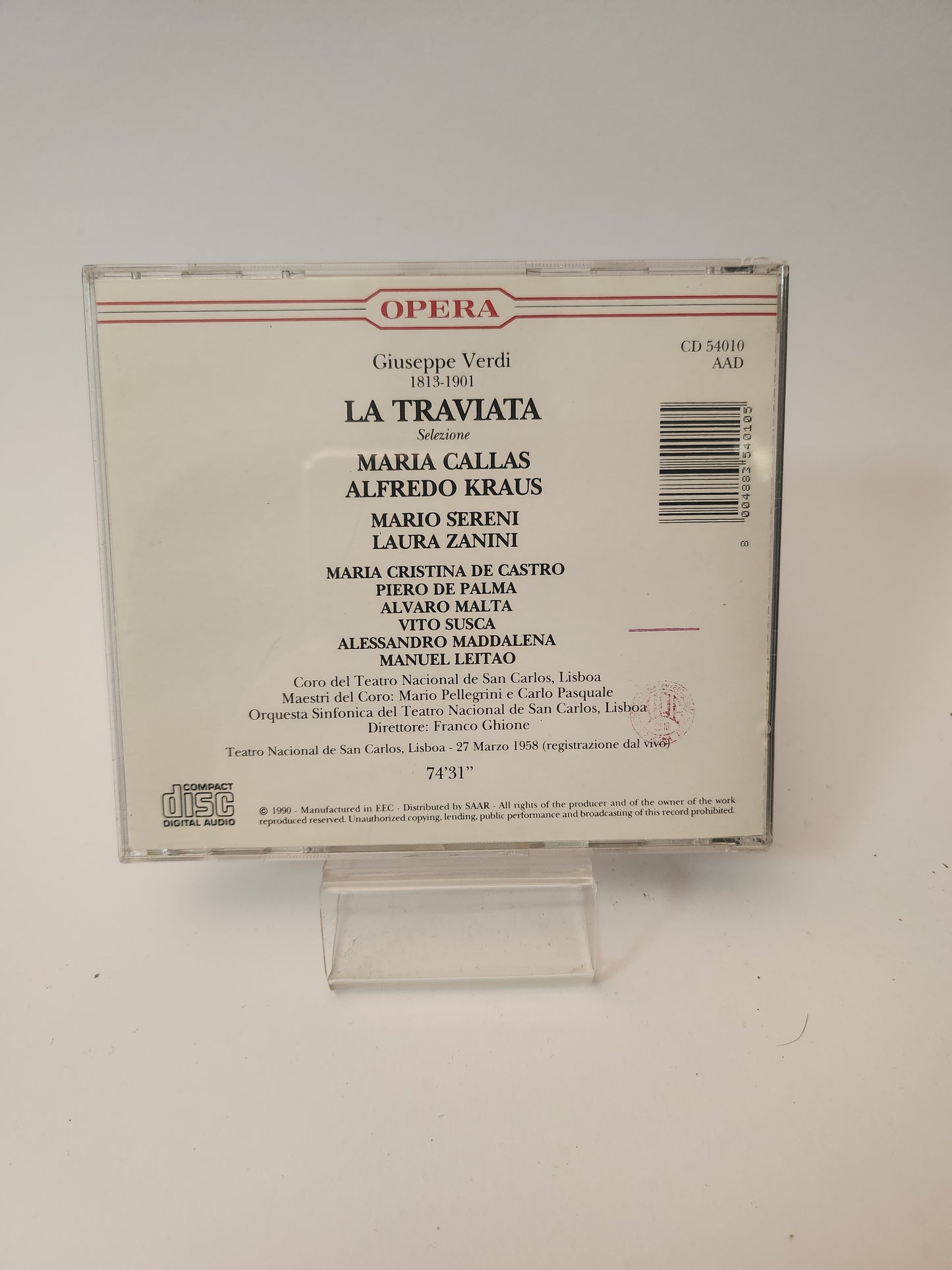 Opera Giuseppe Verdi: La Traviata CD