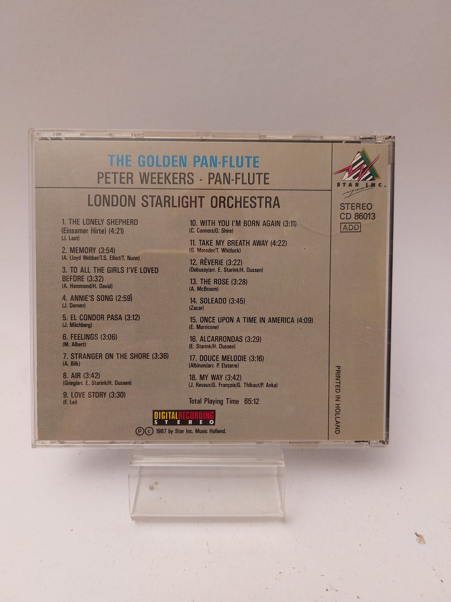 Peter Weekers: Golden Pan-Flute CD