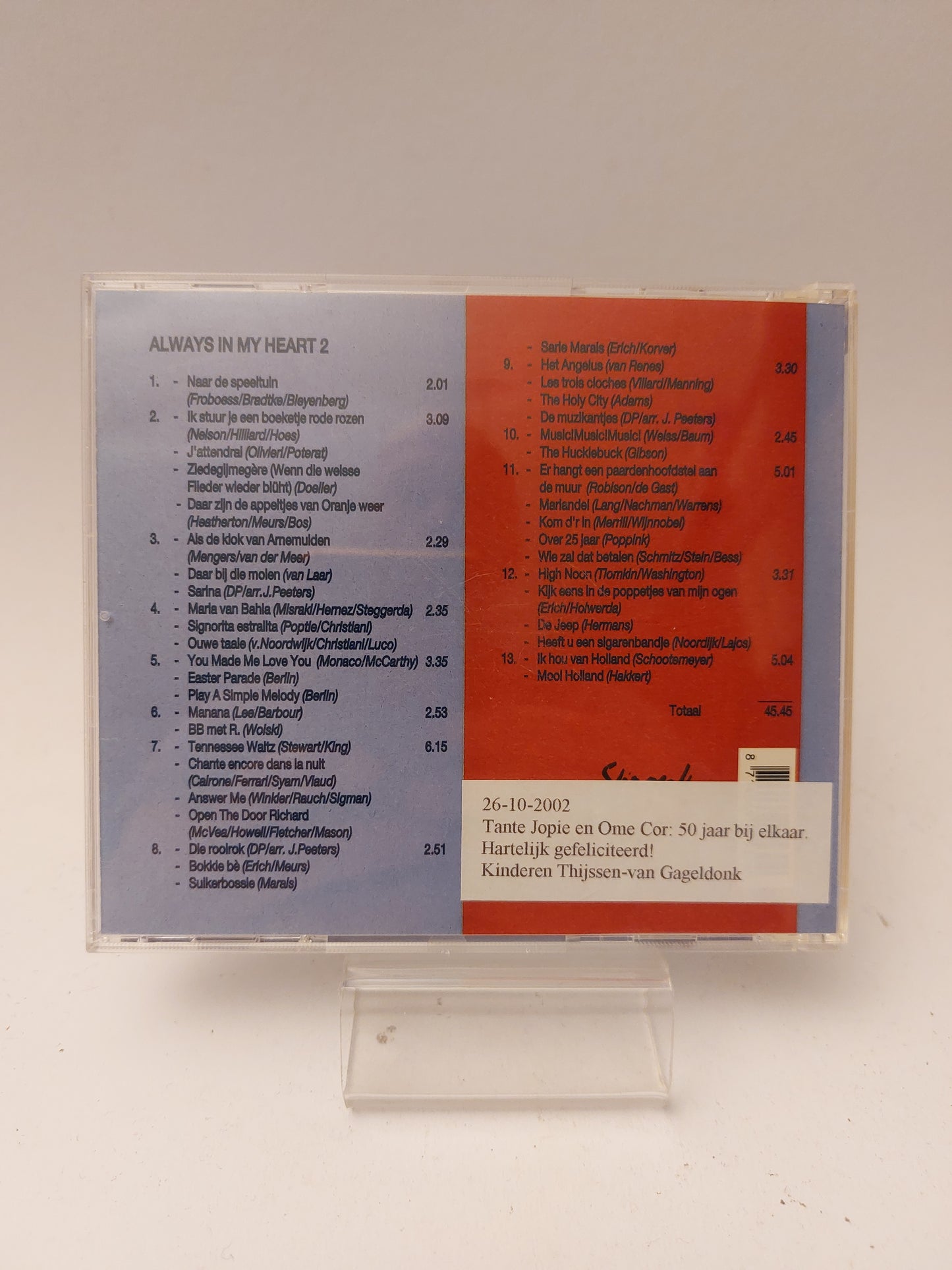 Joep Peters Trio: Always in my Heart CD