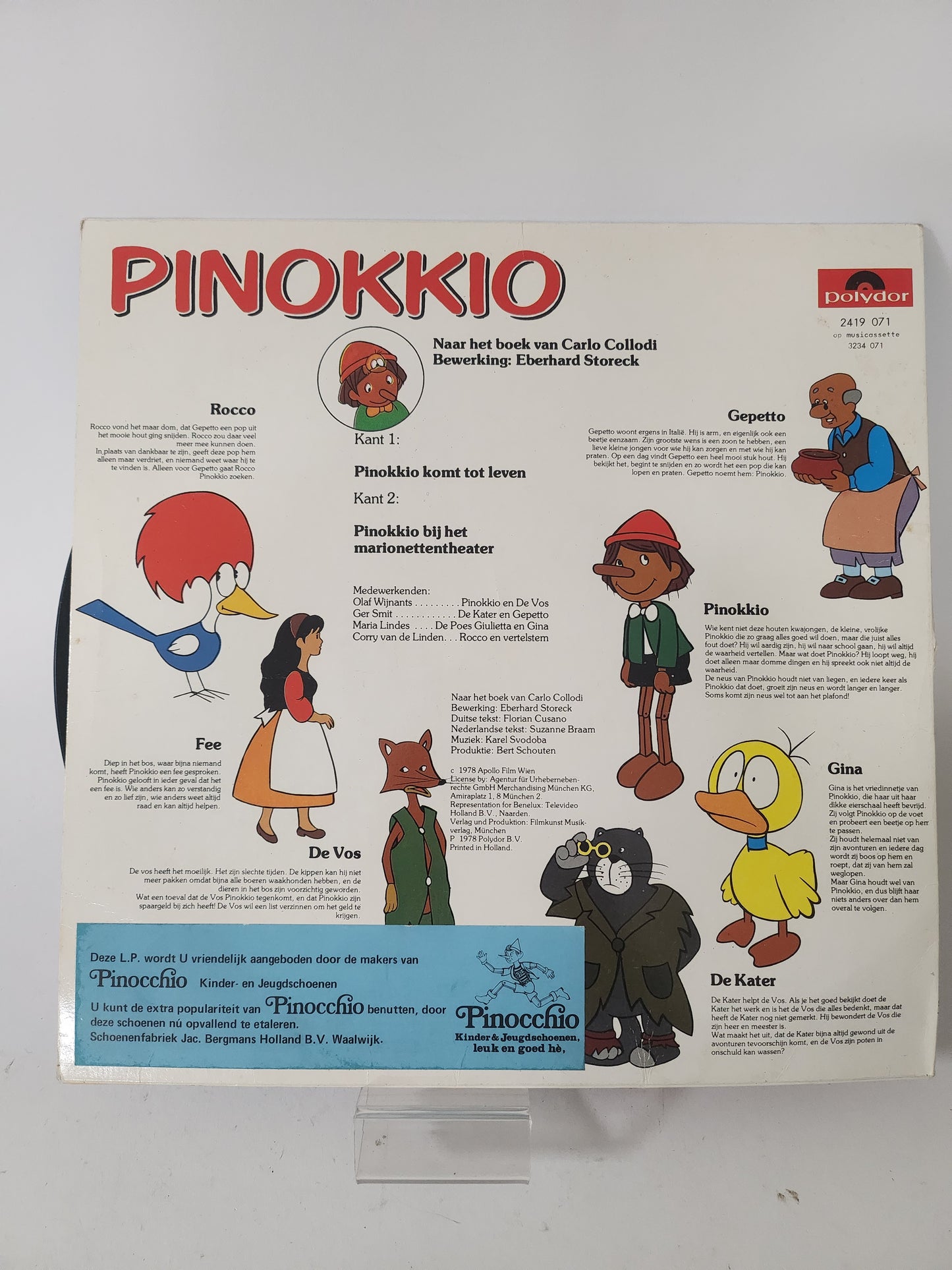 Pinokkio: Carlo Collodi LP Vinyl