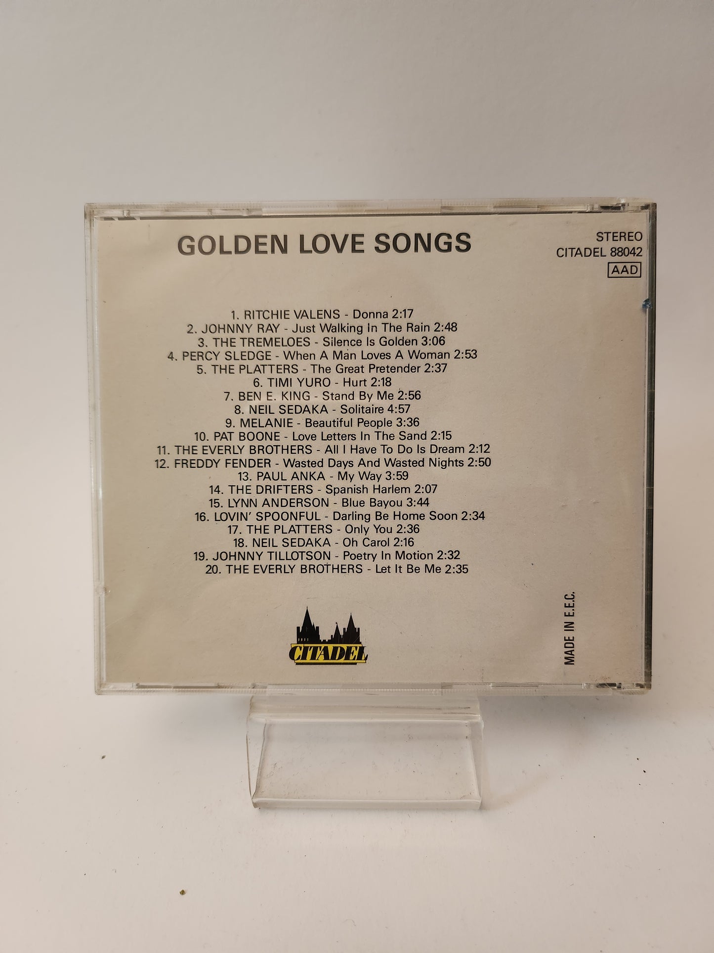 Golden Love Songs: 20 Greatest Hits CD