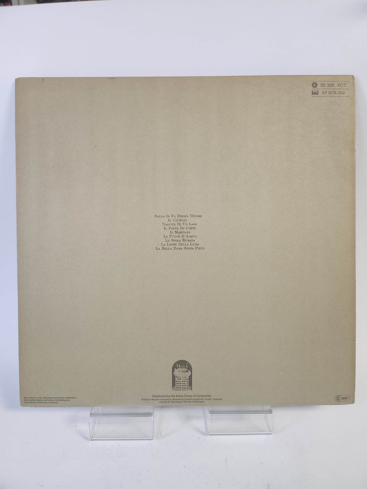 Angelo Branduardi: la Pulce d'Acqua LP Vinyl - Feniks Gameshop
