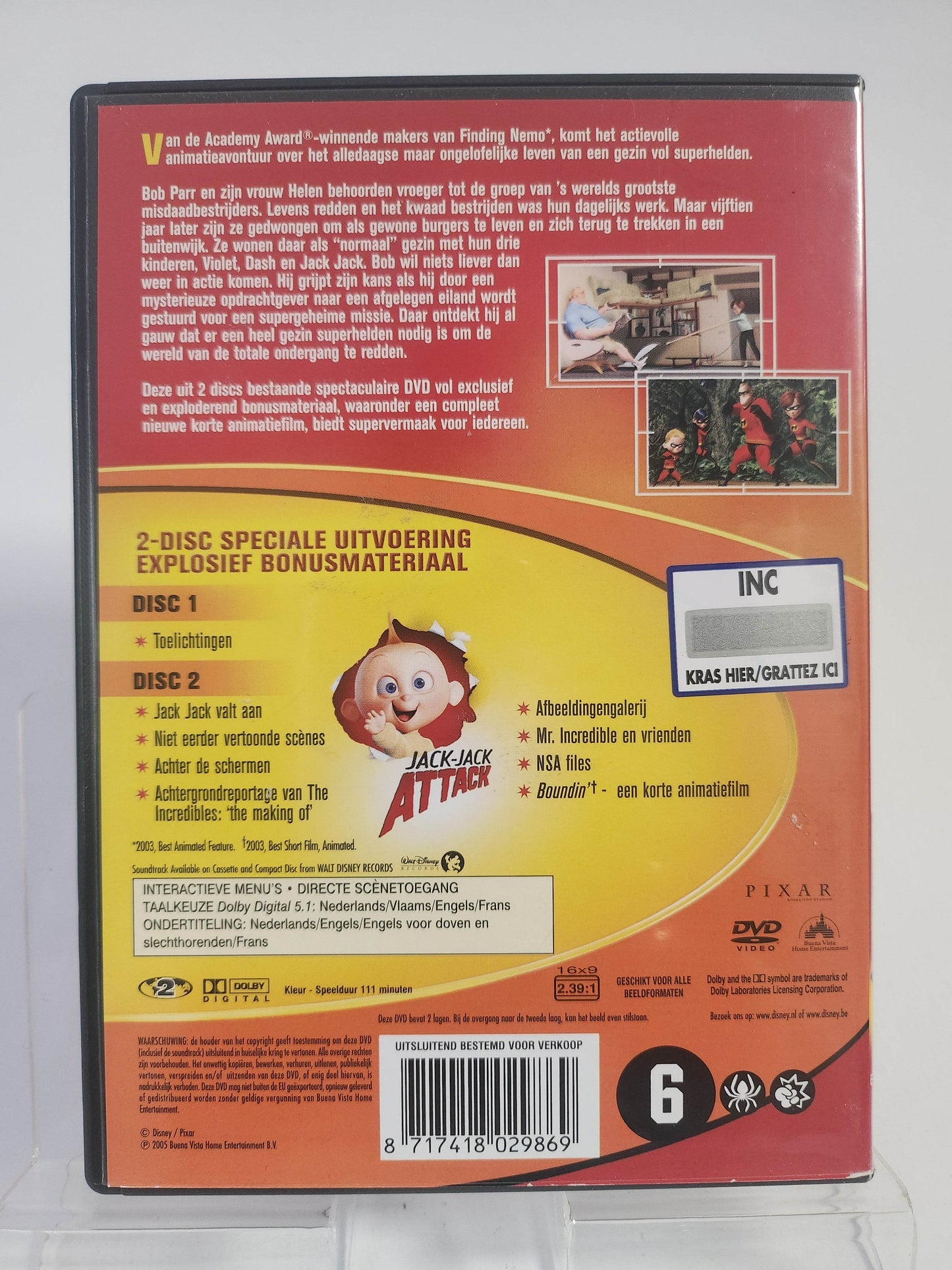 Incredibles 2-disc Speciale Uitvoering + Slipcover DVD - Feniks Gameshop