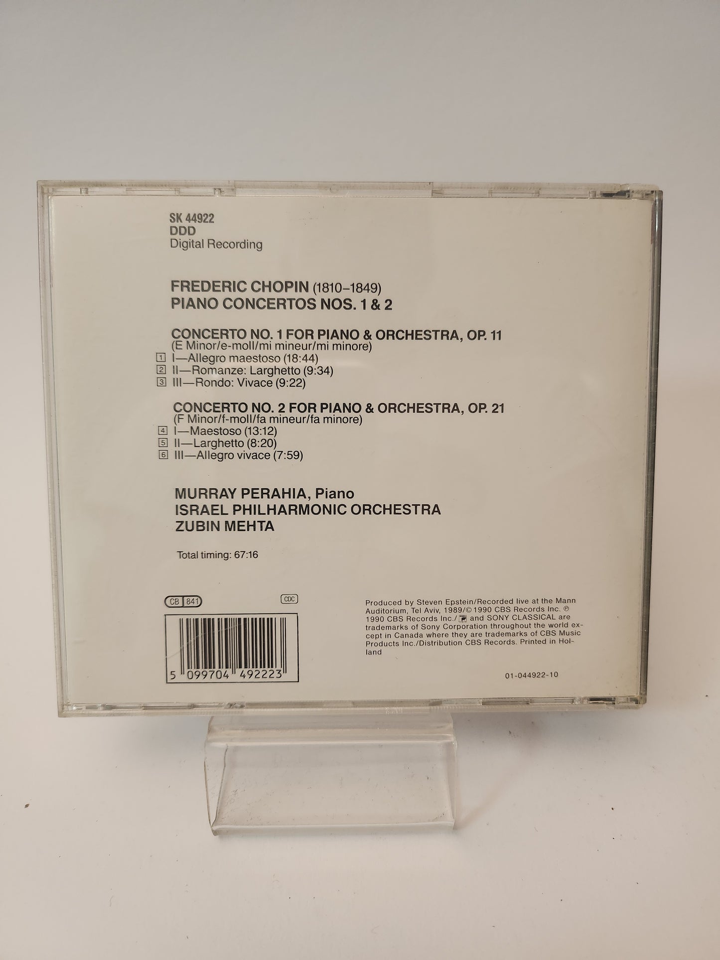 Murray Perahia: Chopin CD