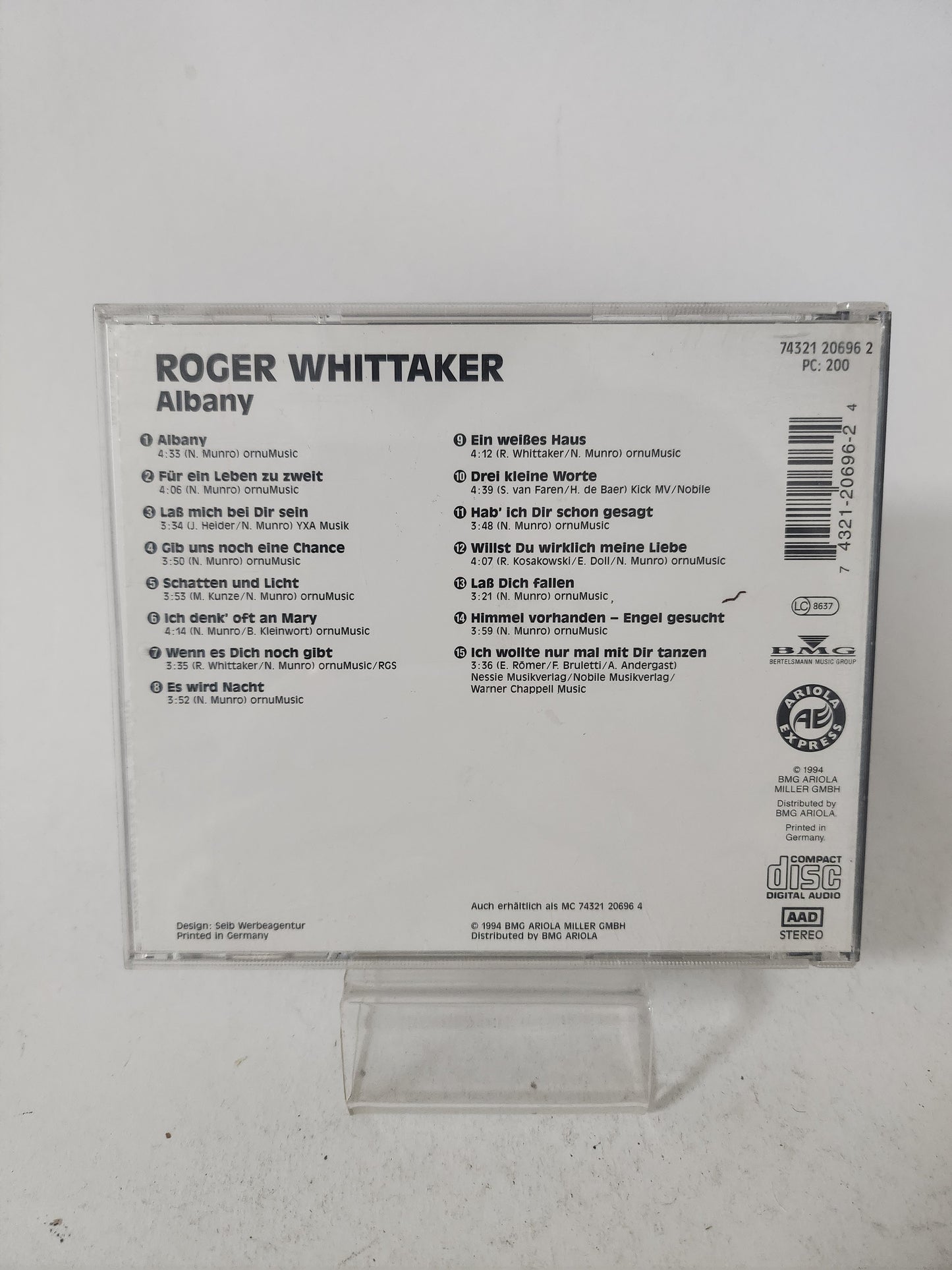 Roger Whittaker: Albany CD