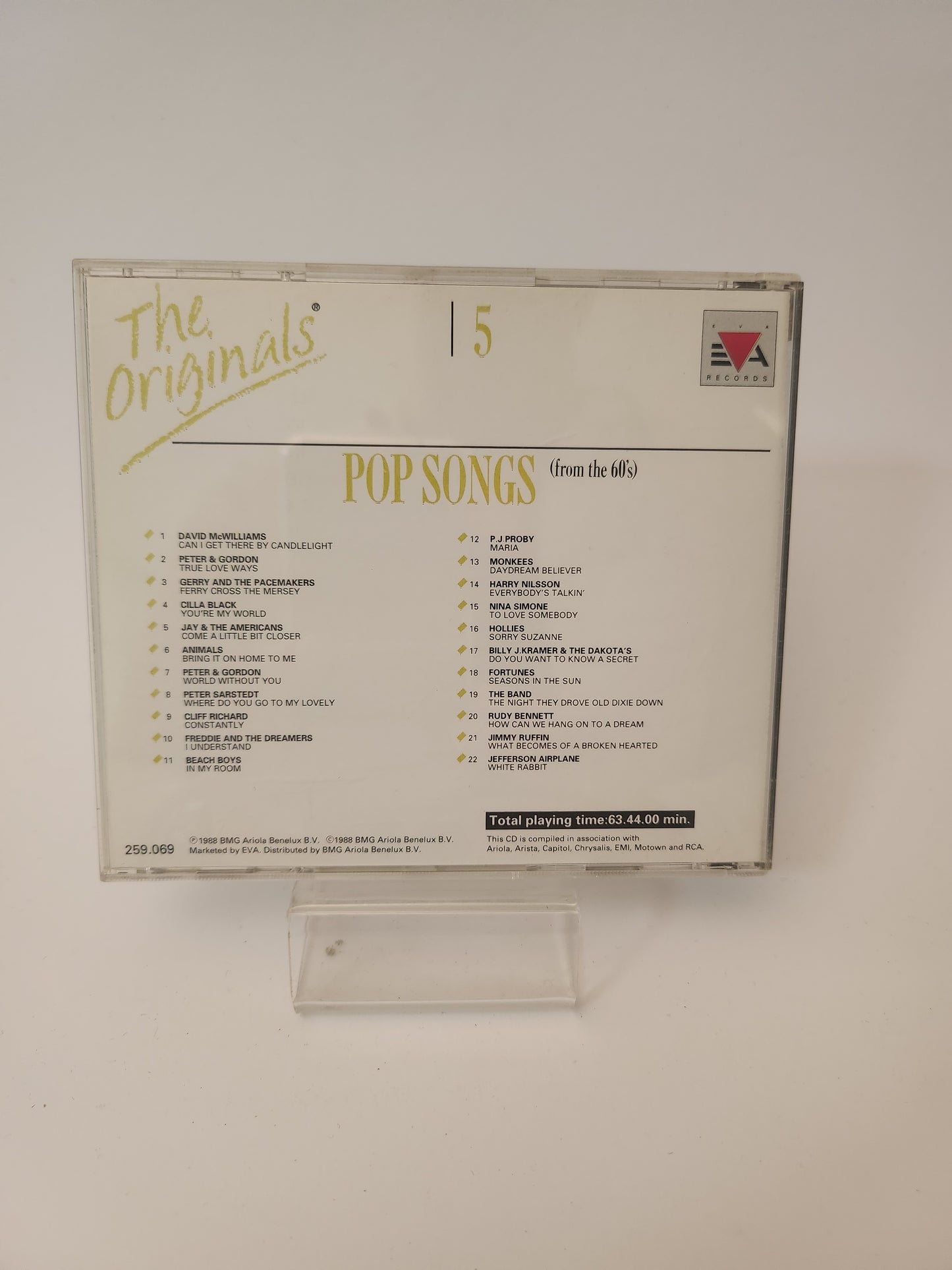 Originals Pop Songs 15 CD