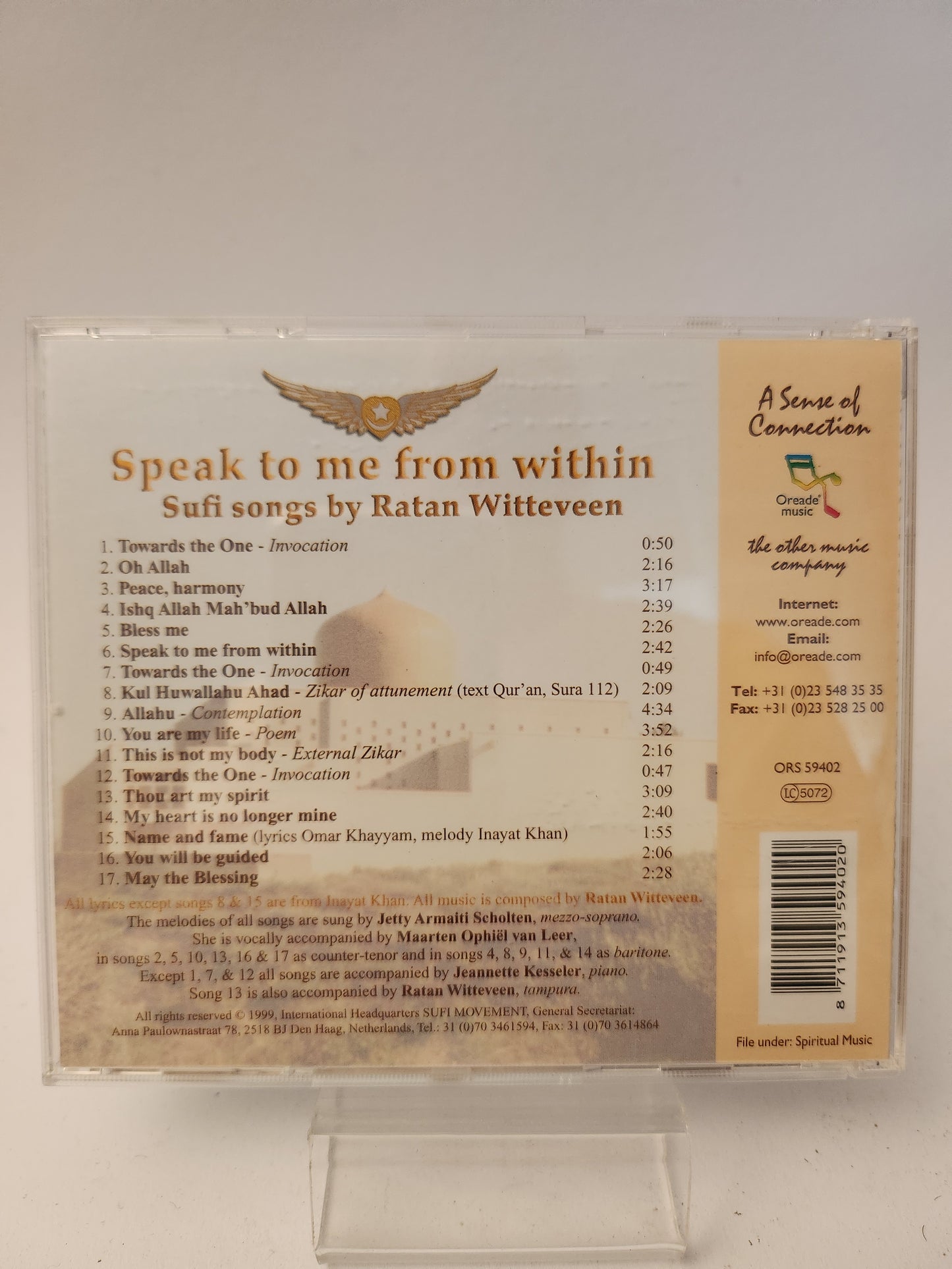 Speak to me from Within CD