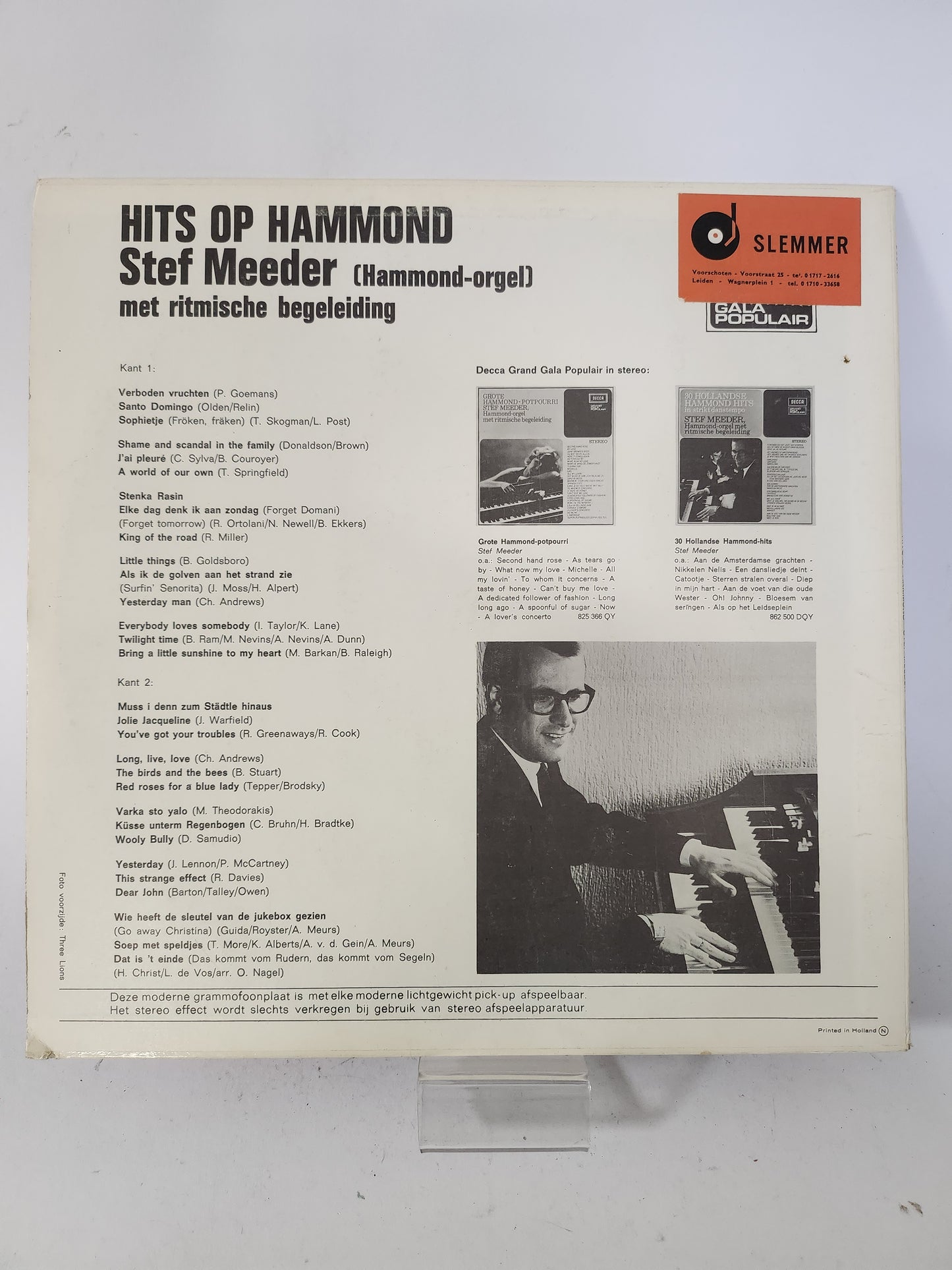 Hits op Hammond: Stef Meerder LP Vinyl