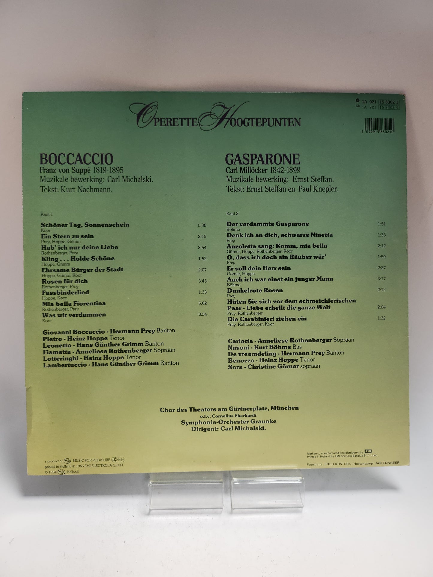 Operette Hoogtepunten: Boccaccio & Gasparone LP Vinyl
