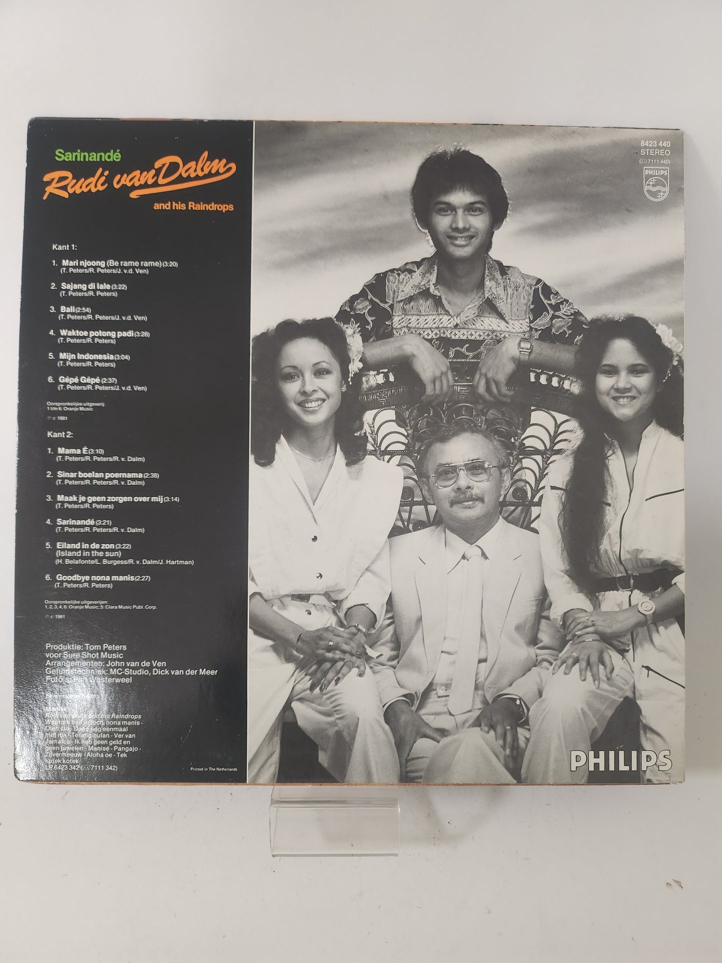 Sarinande: Rudi van Dalm and his Raindrops LP Vinyl