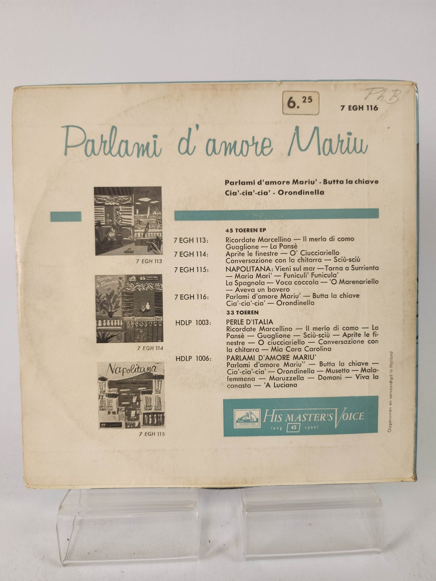 Parlami d'amore Mariu Single Vinyl - Feniks Gameshop