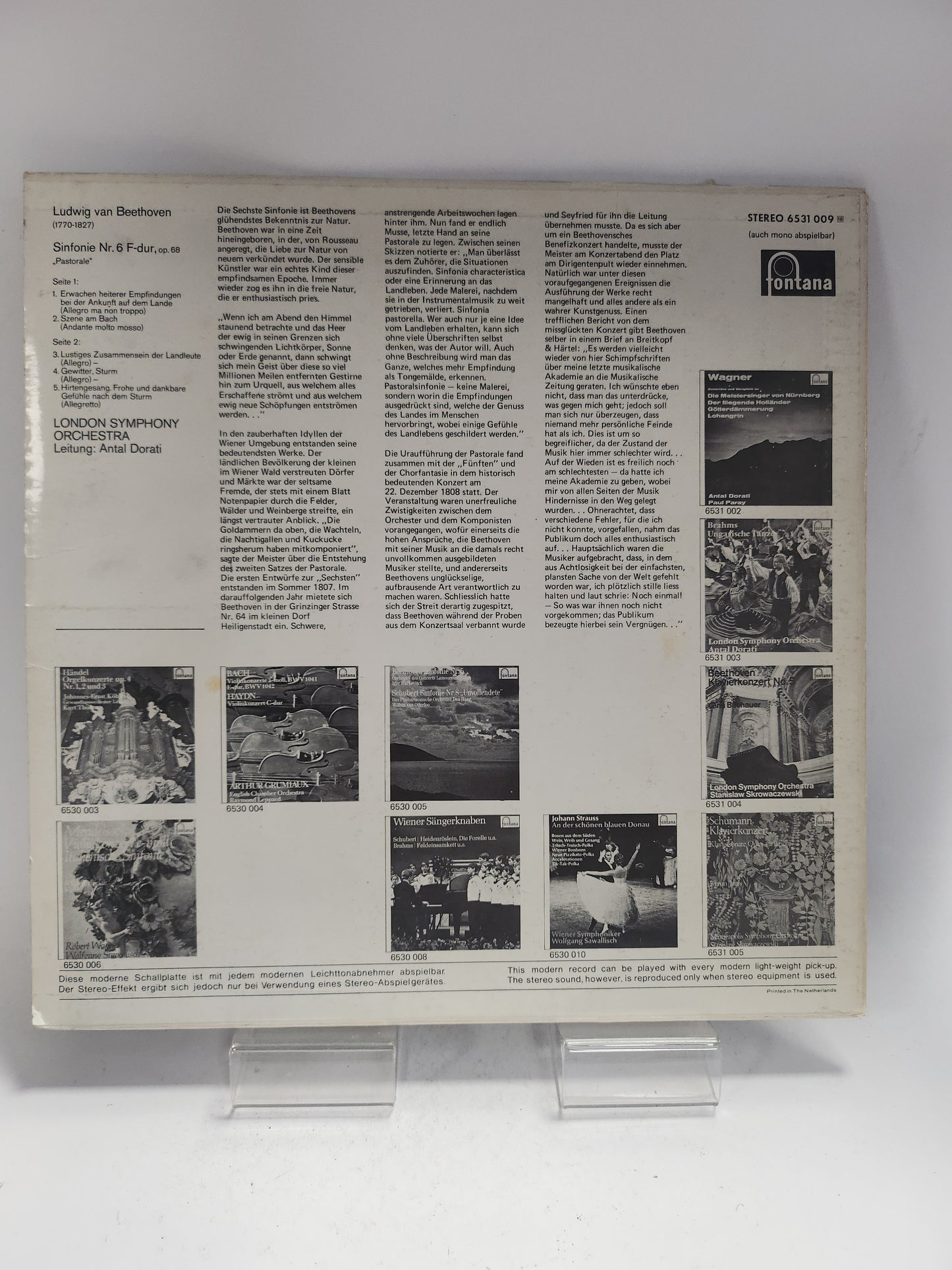 Beethoven Sinfonie Nr 6 "Pastorale" LP Vinyl