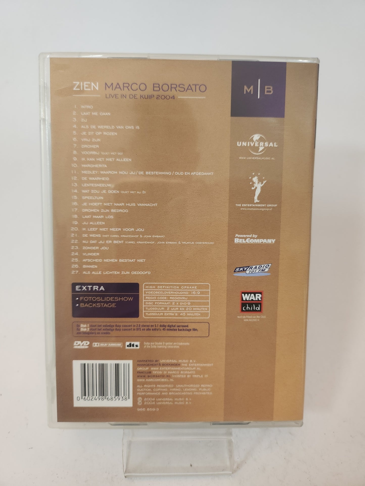 Marco Borsato: Zien Live in de Kuip 2004 Dvd Muziek