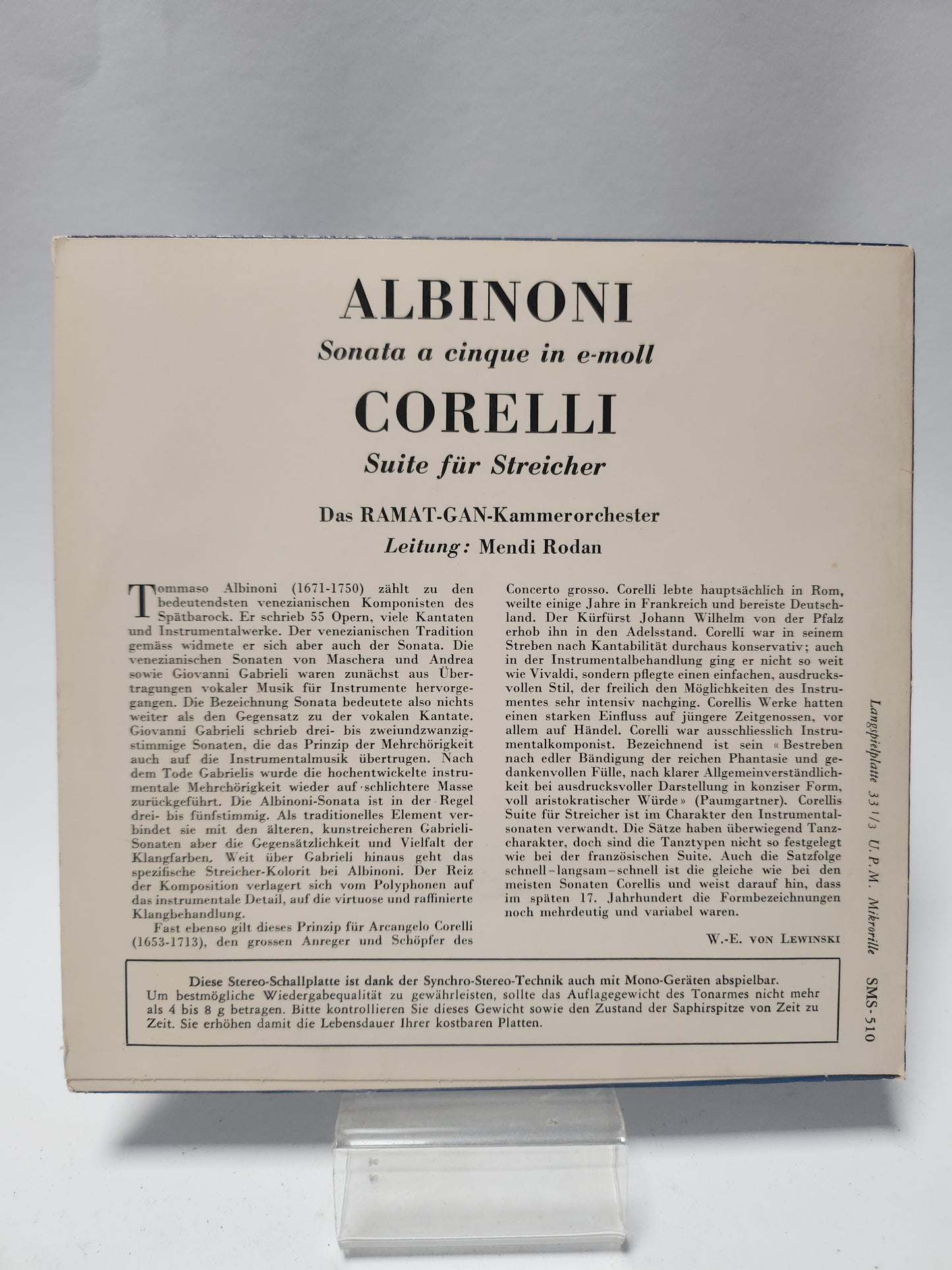 Albinoni & Corelli Single Vinyl