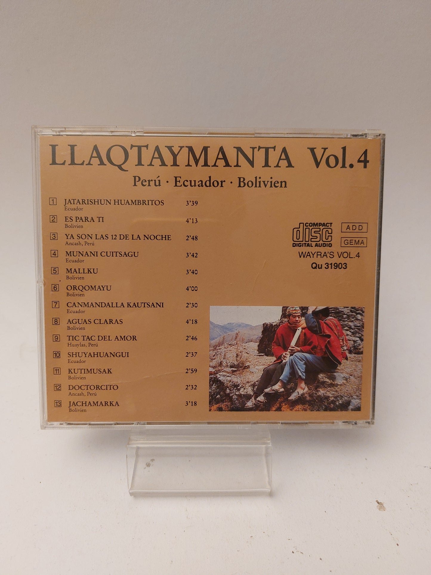 Llaqtaymanta: Traditionelle Musik der Inka's Volume 4 CD