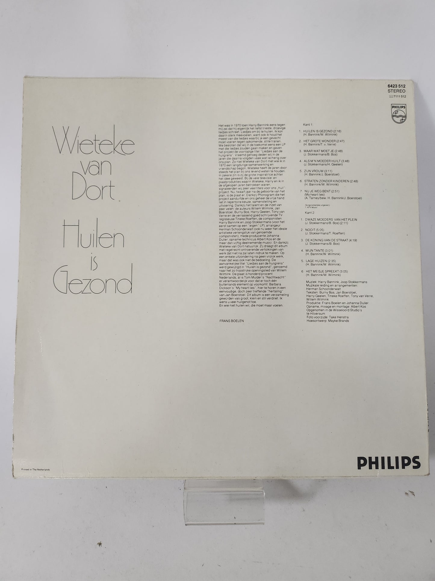 Huilen is Gezond: Wieteke van Dort LP Vinyl