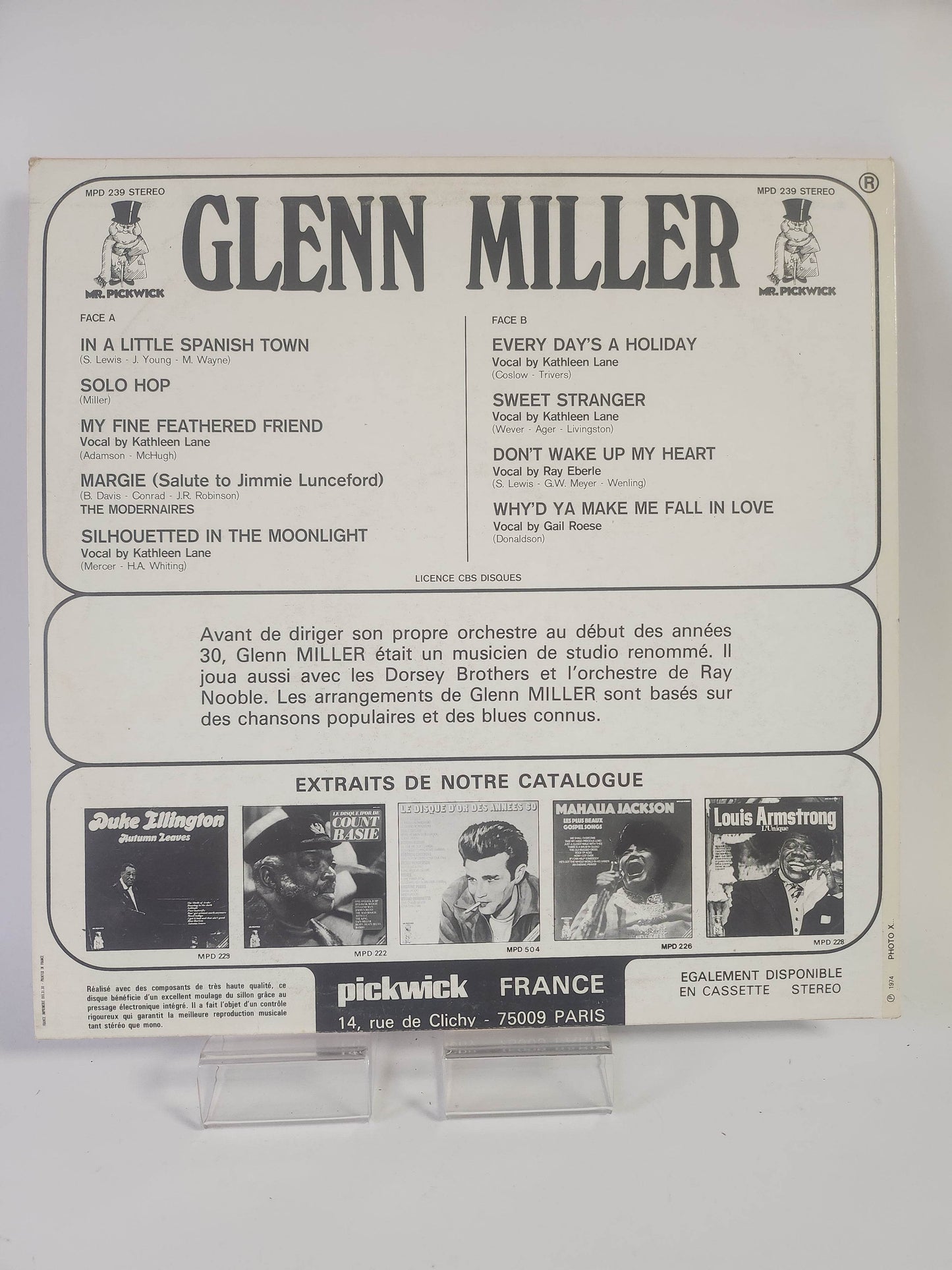Glenn Miller et son Orchestre LP Vinyl - Feniks Gameshop