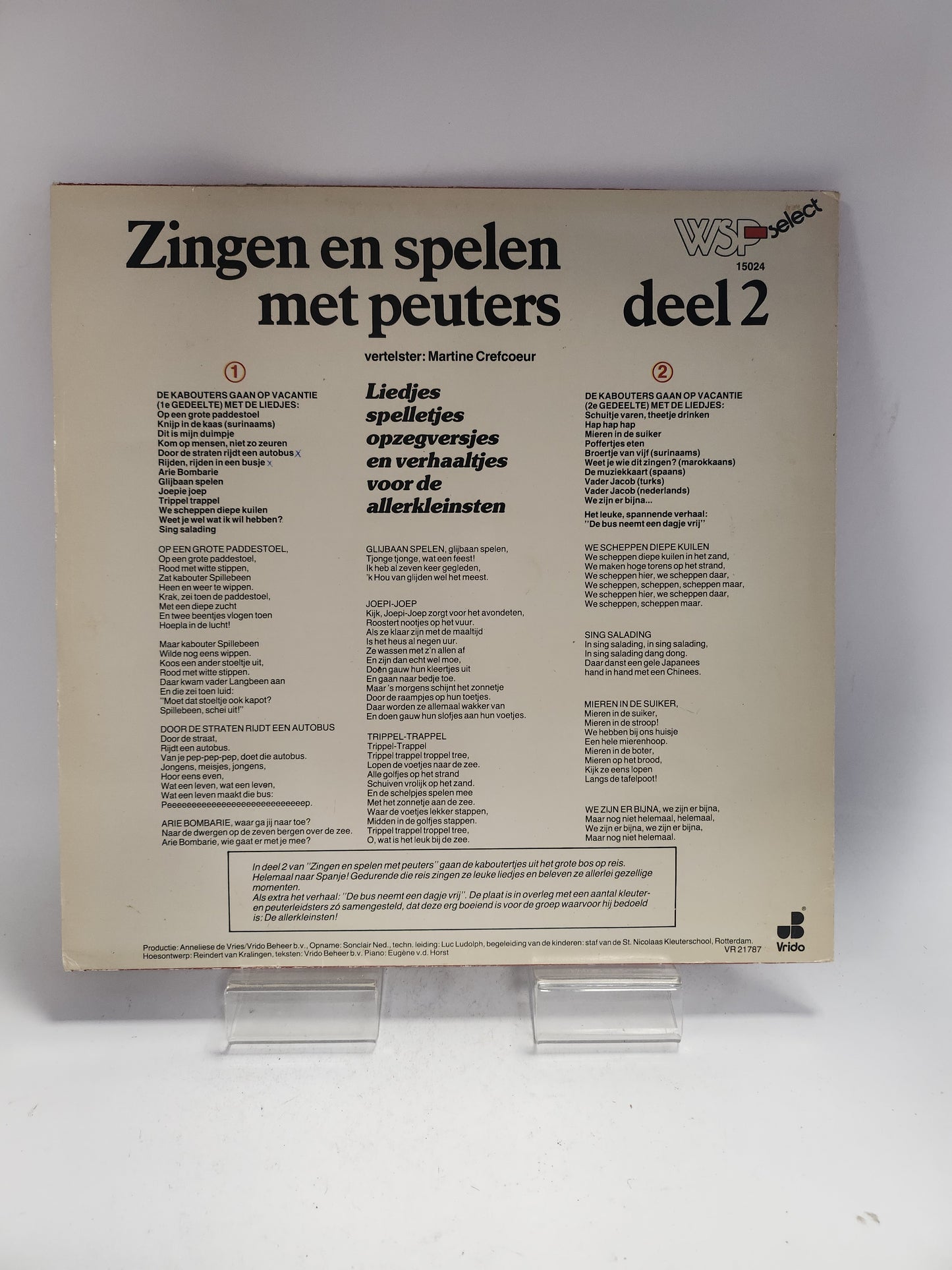 Zingen en Spelen met Peuters Deel 2 LP Vinyl