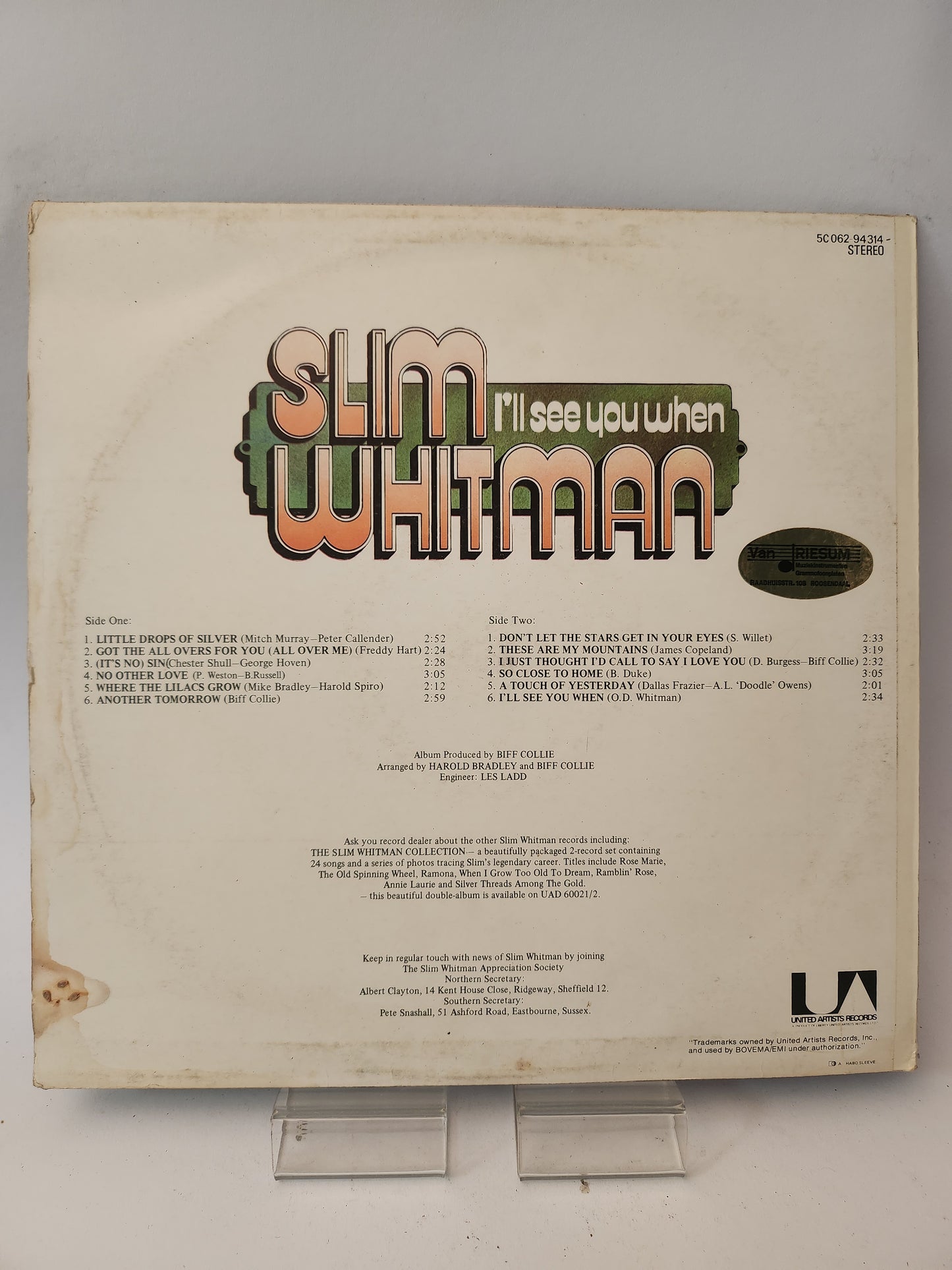 I'll See You When: Slim Whitman LP Vinyl