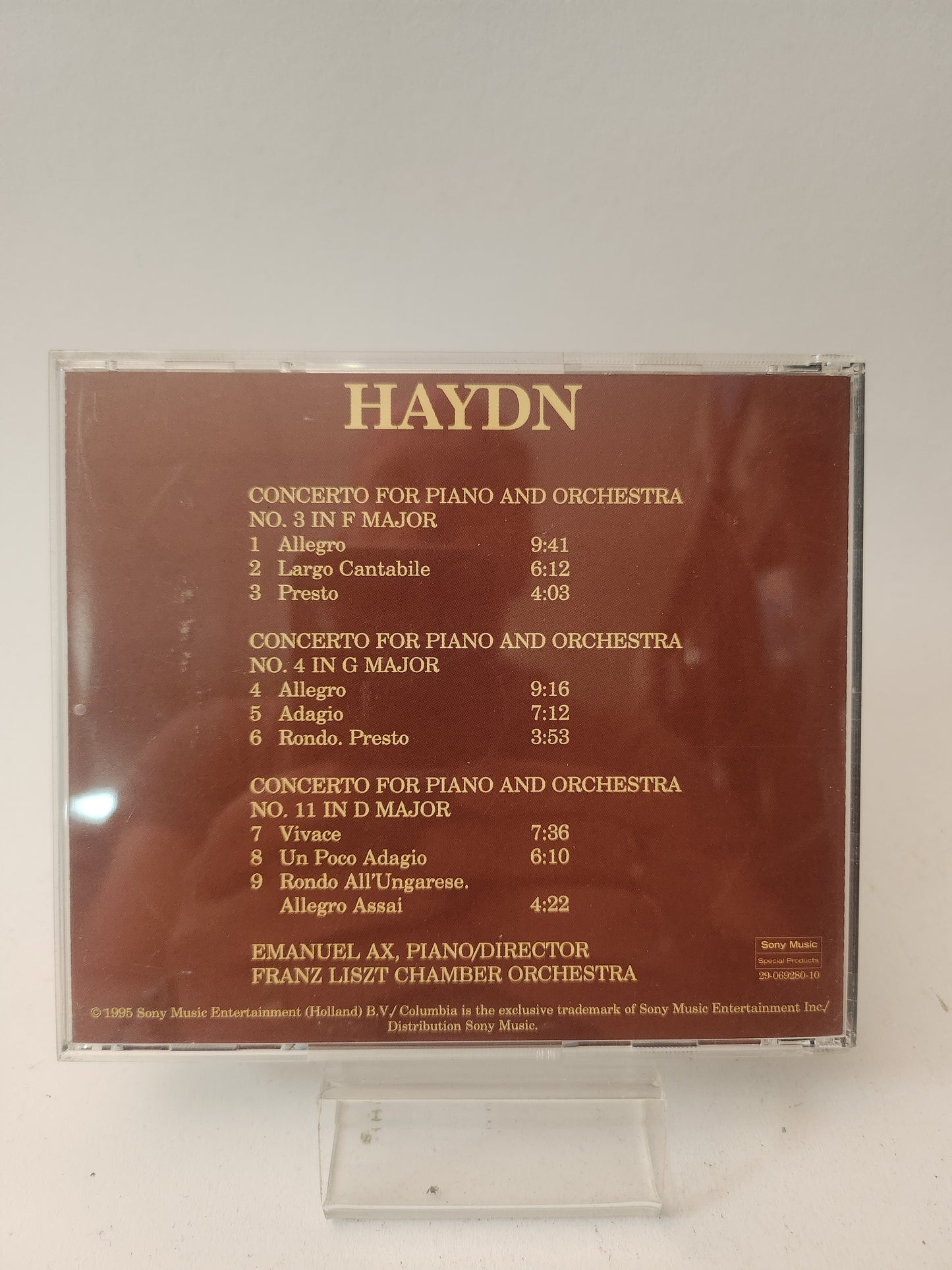 Haydn Piano Concertos No 3, 4 & 11 CD