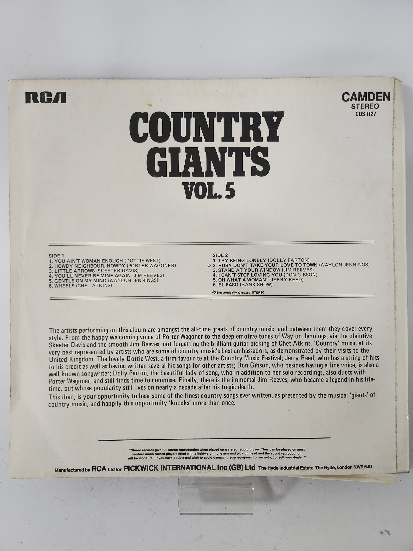Country Giants Vol 5 LP Vinyl