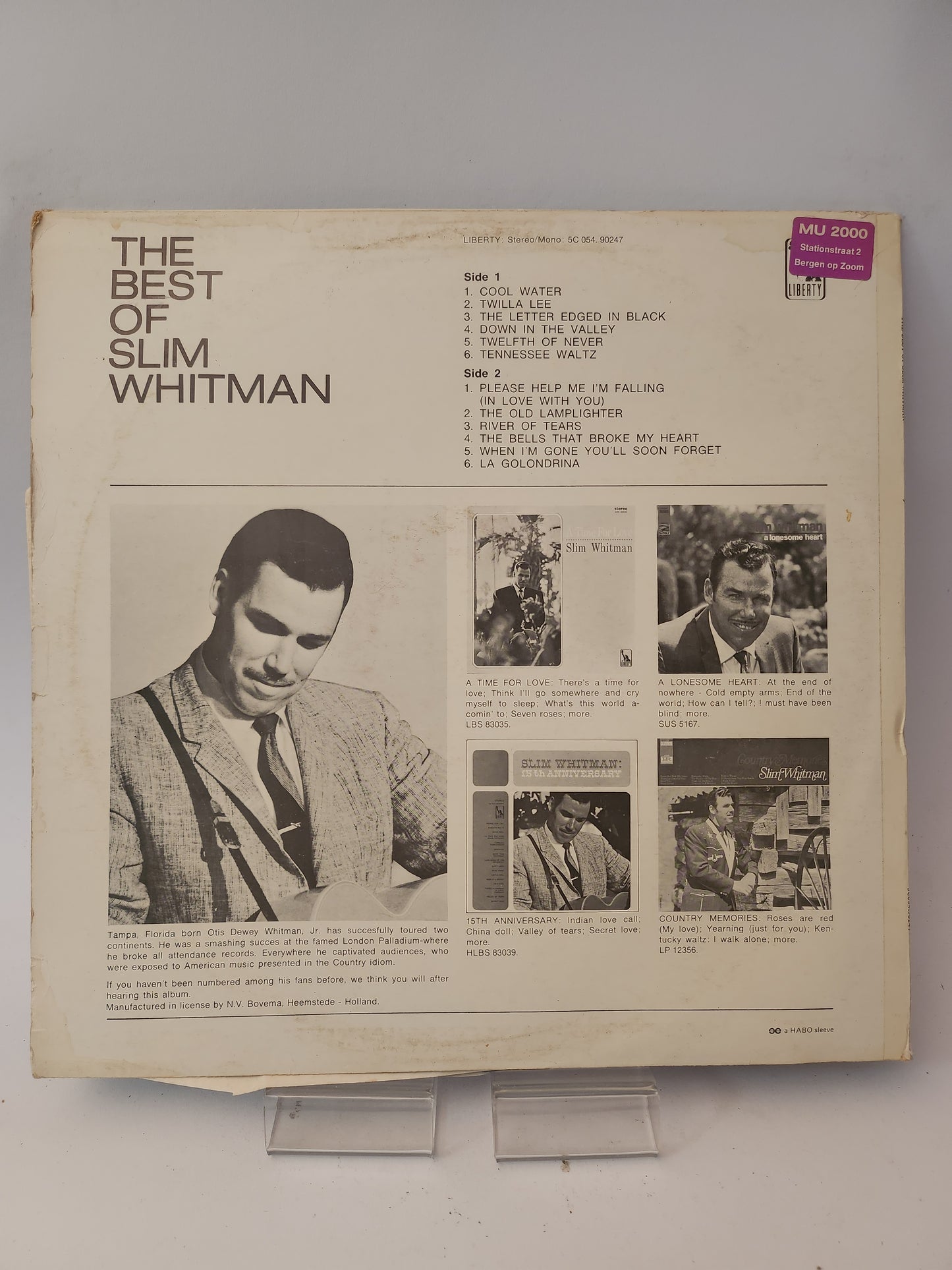 Best of Slim Whitman LP Vinyl