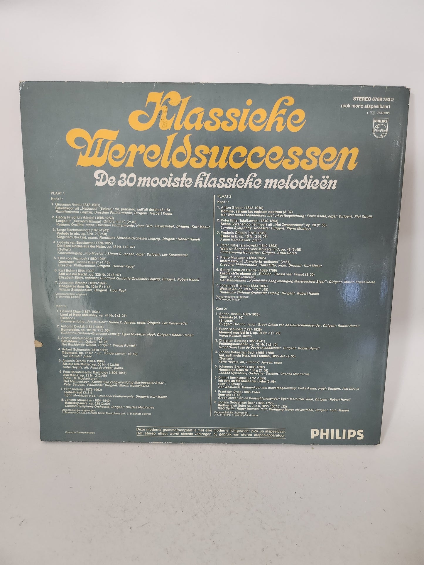 Klassieke Wereldsuccessen: 30 Mooiste Klassieke Melodieën LP Vinyl