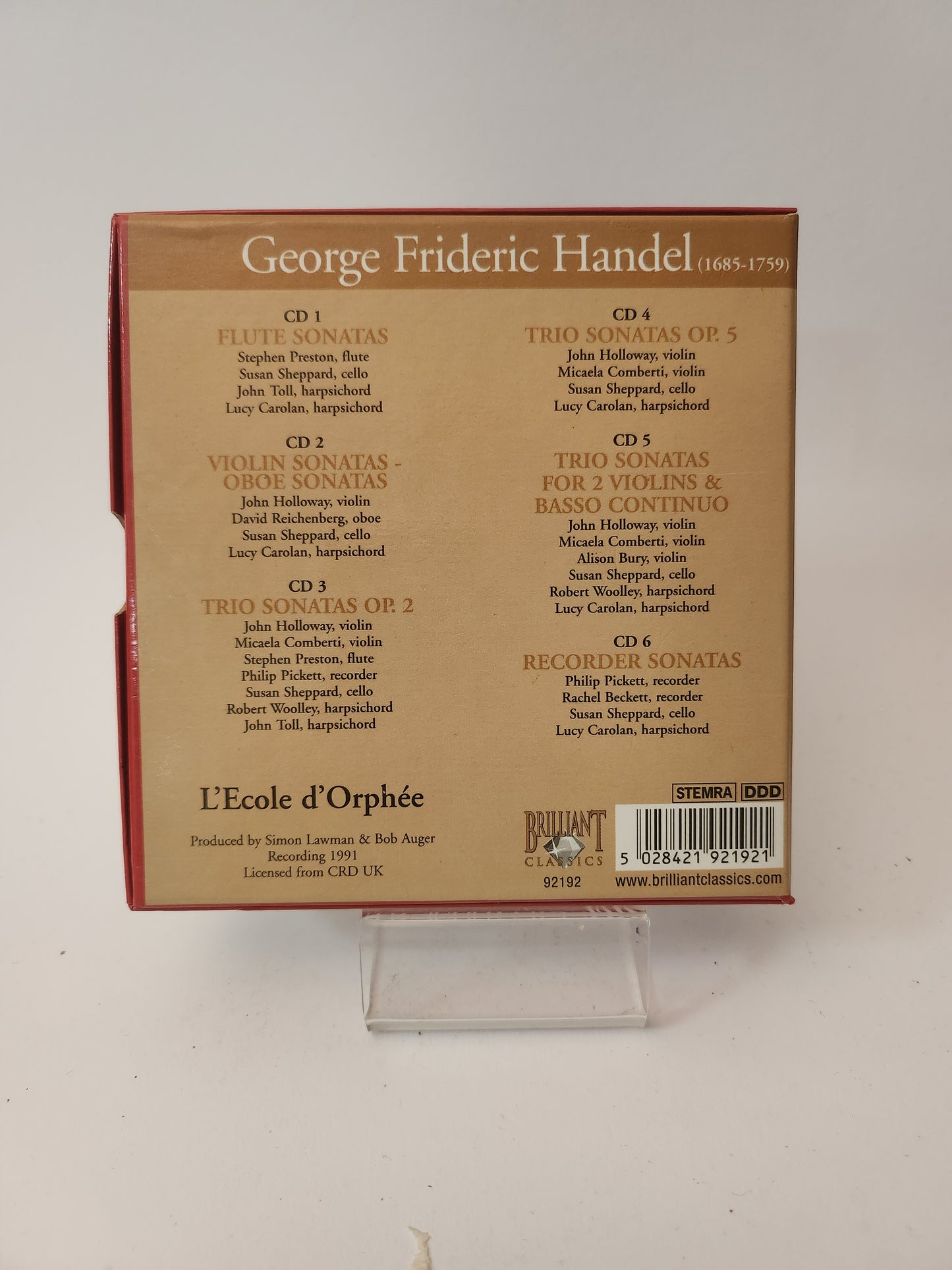Handel: Chamber Music Complete 6 Box CD