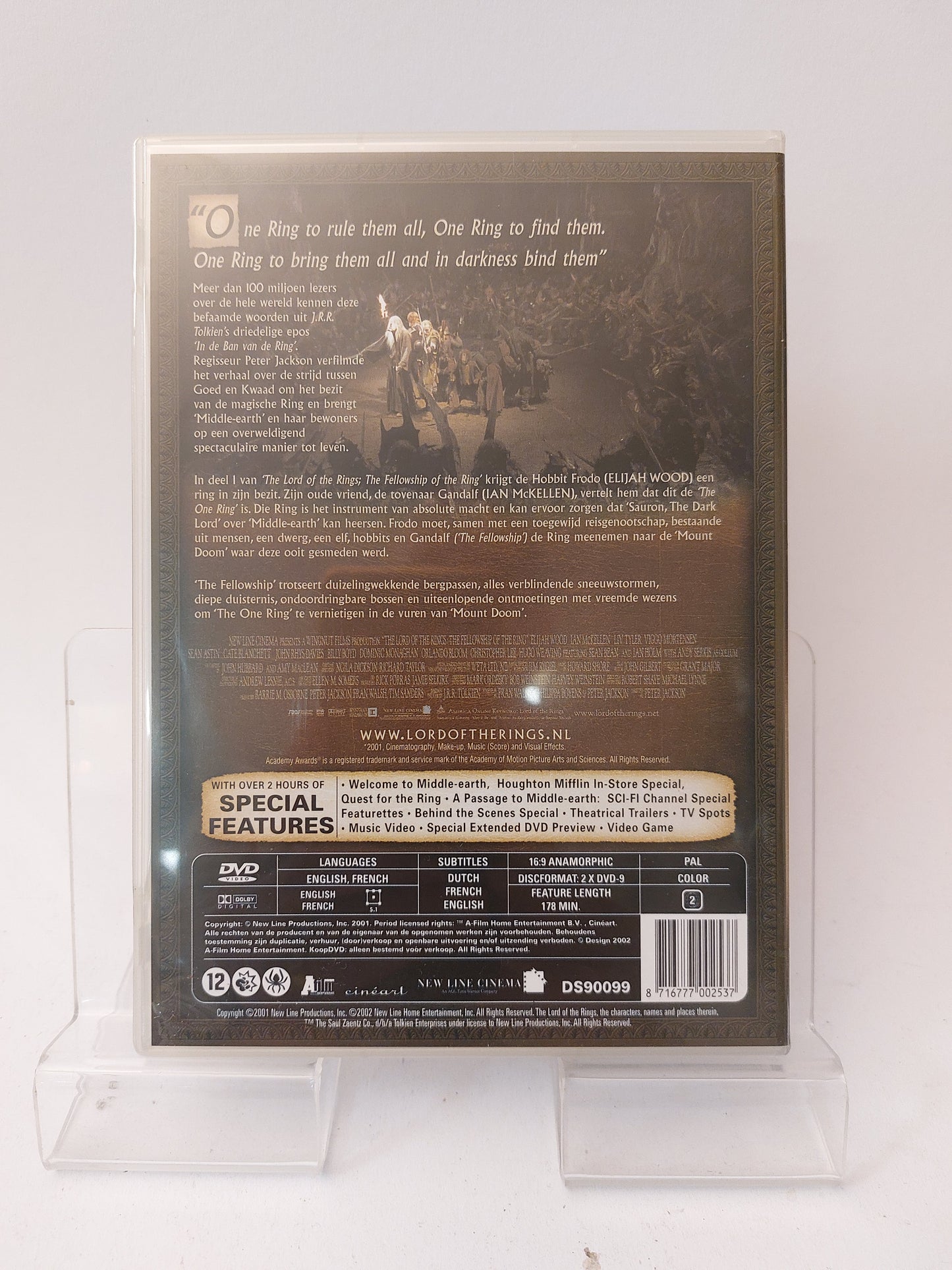 Lord of the Rings the Fellowship of the Ring "2 Disc Special Edition" Dvd