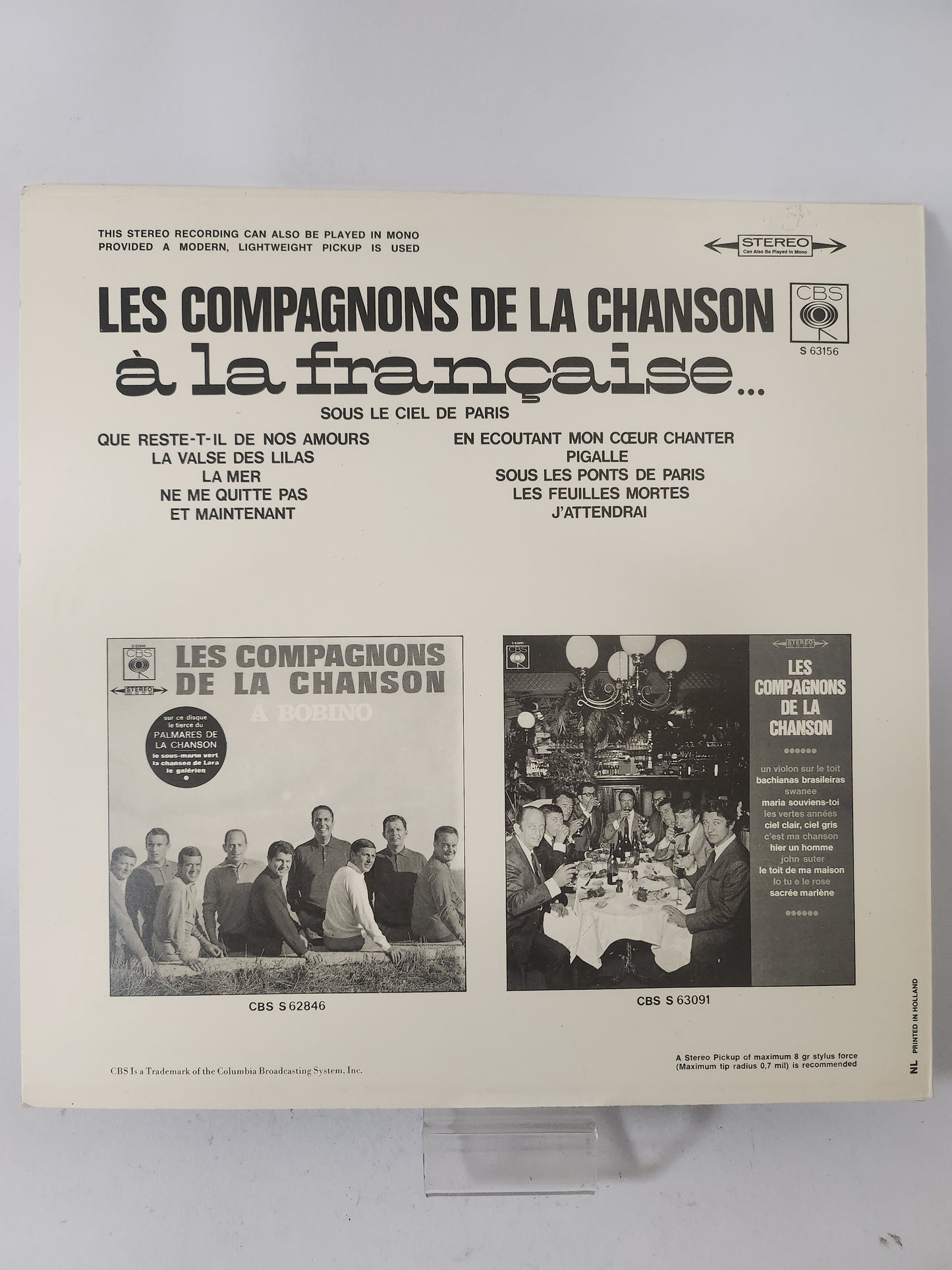 A La Française: Les Compagnons de la Chanson LP Vinyl