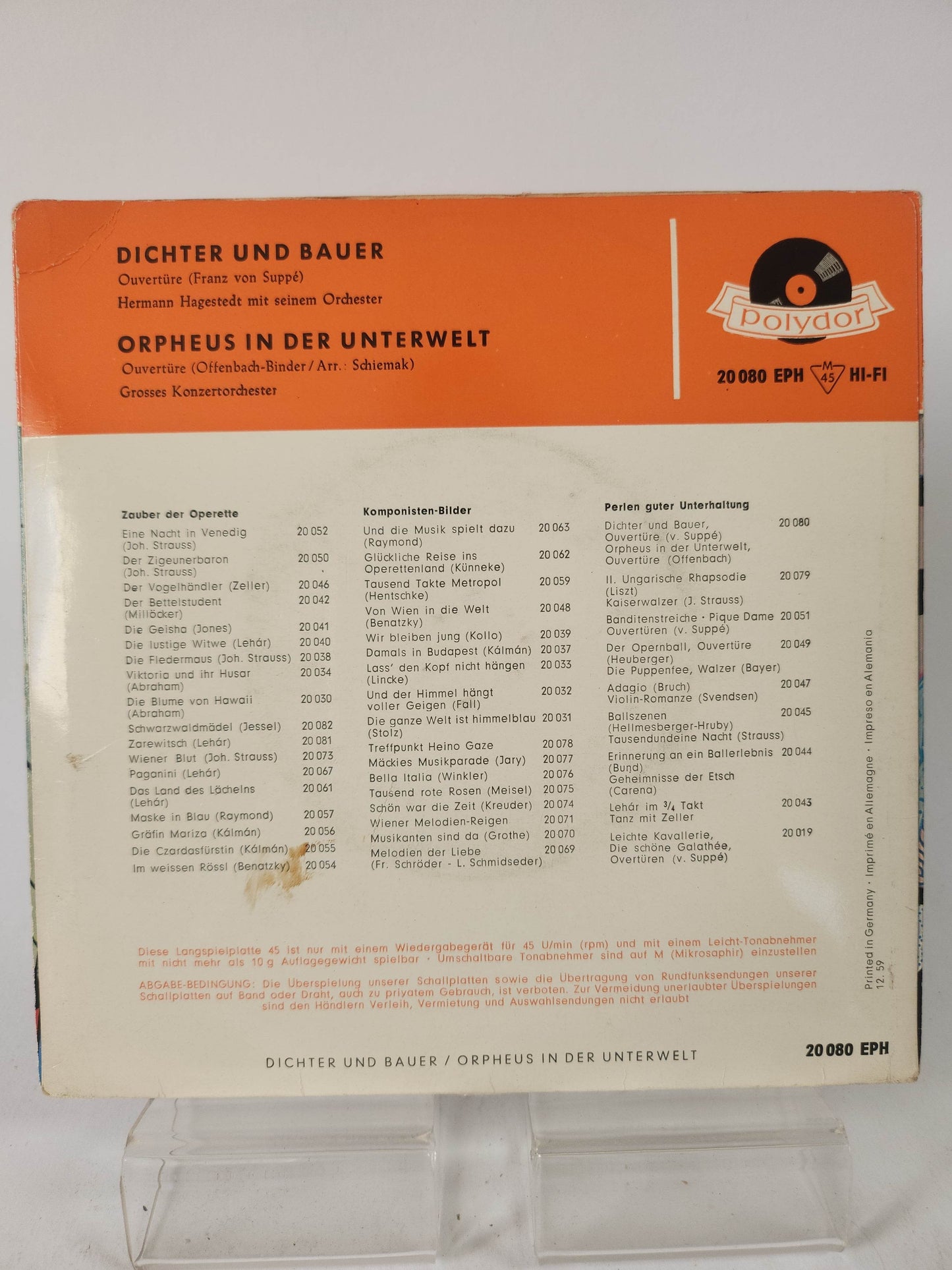 Dichter und Bauer Single Vinyl - Feniks Gameshop