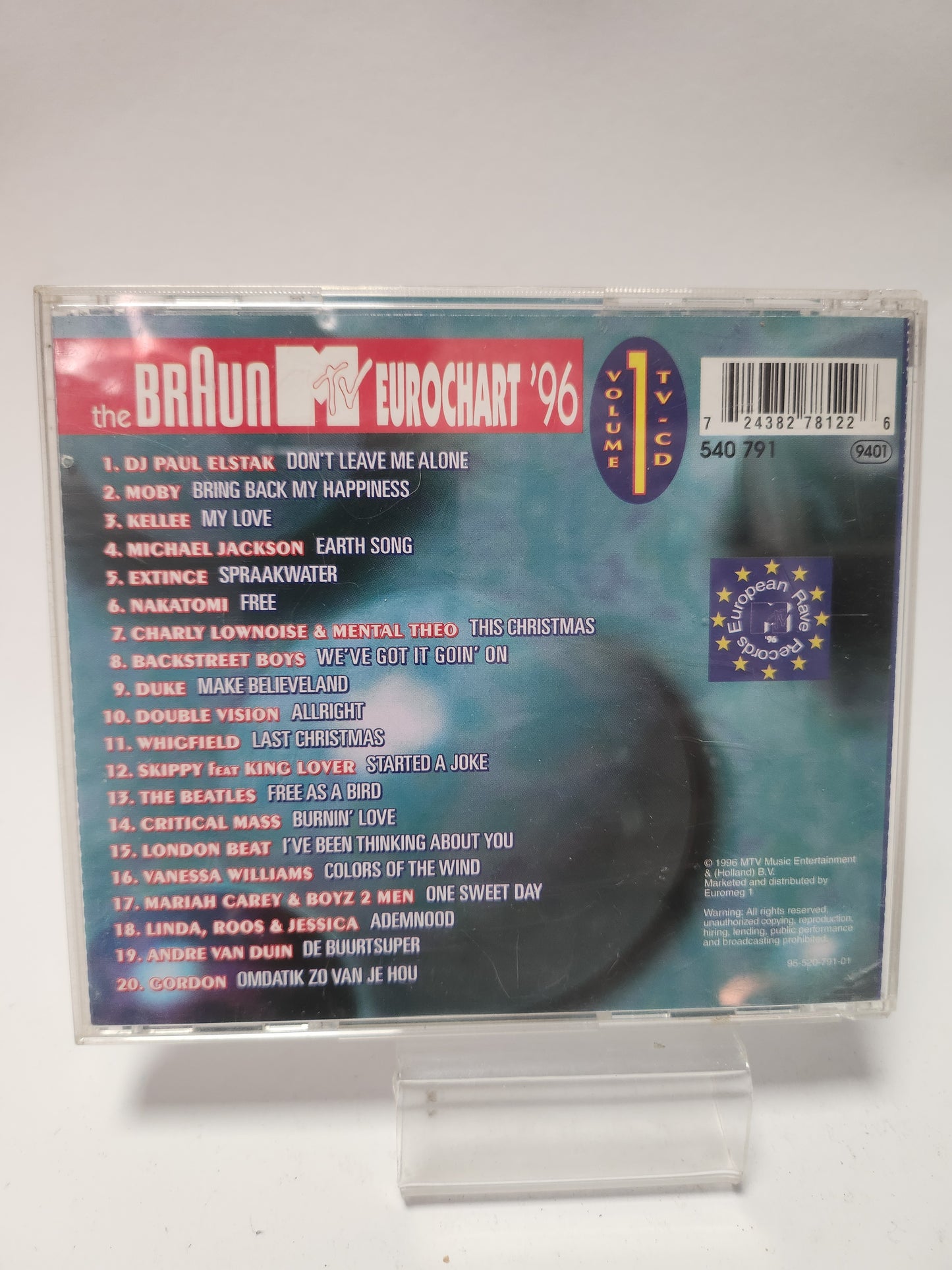 Braun MTV Eurochart '96 Volume 1 CD