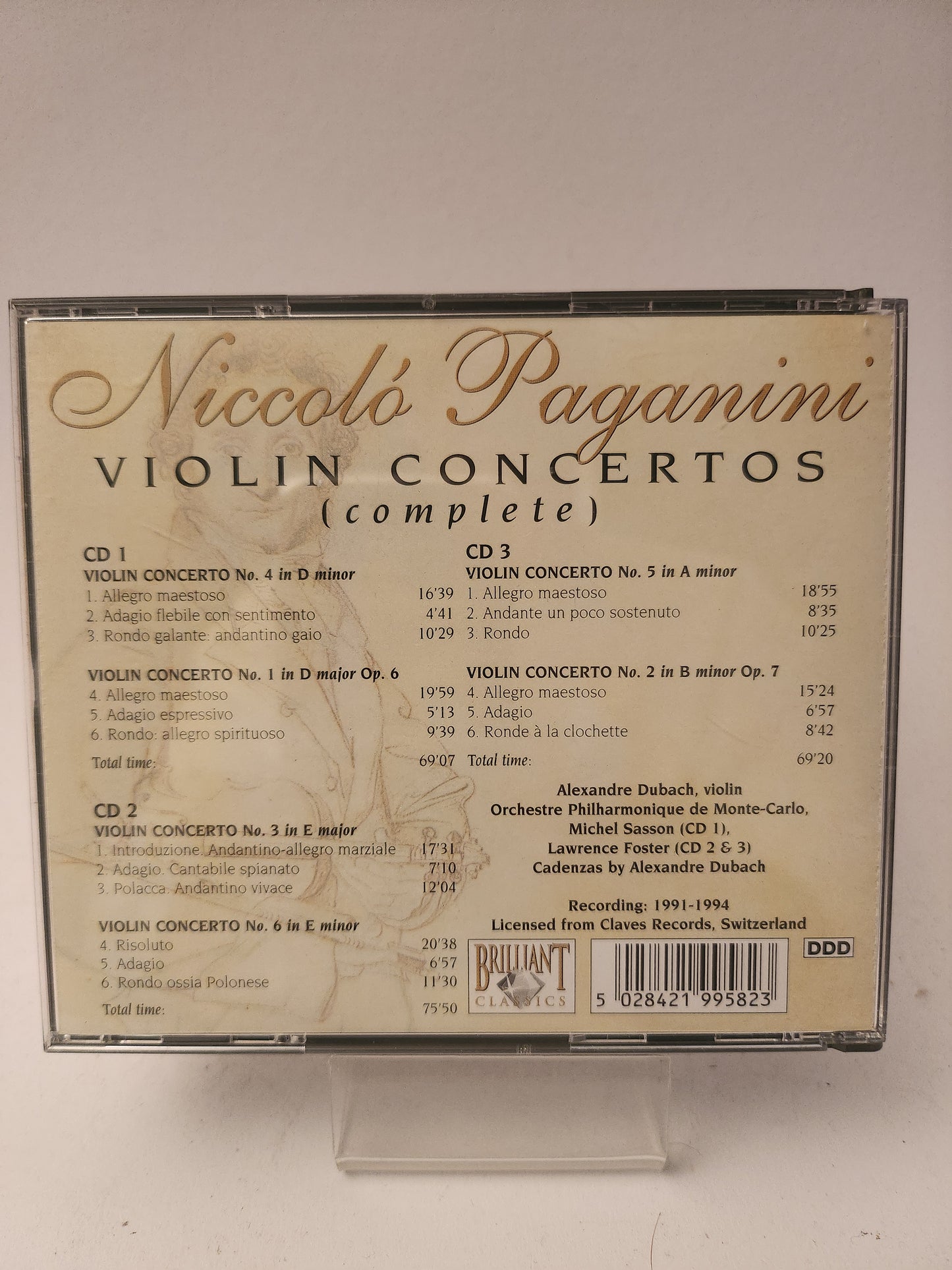 Paganini: Violin Concertos CD