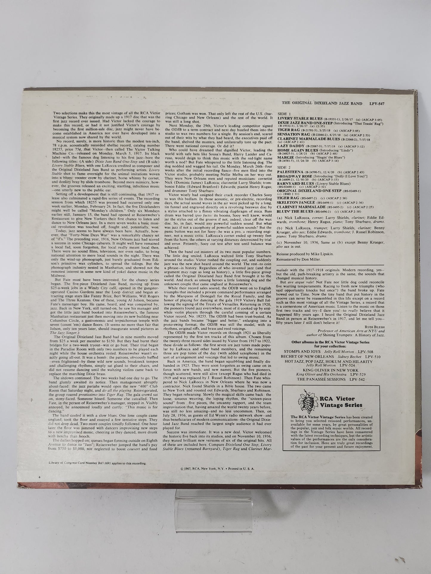 Original Dixieland Jazz Band LP Vinyl
