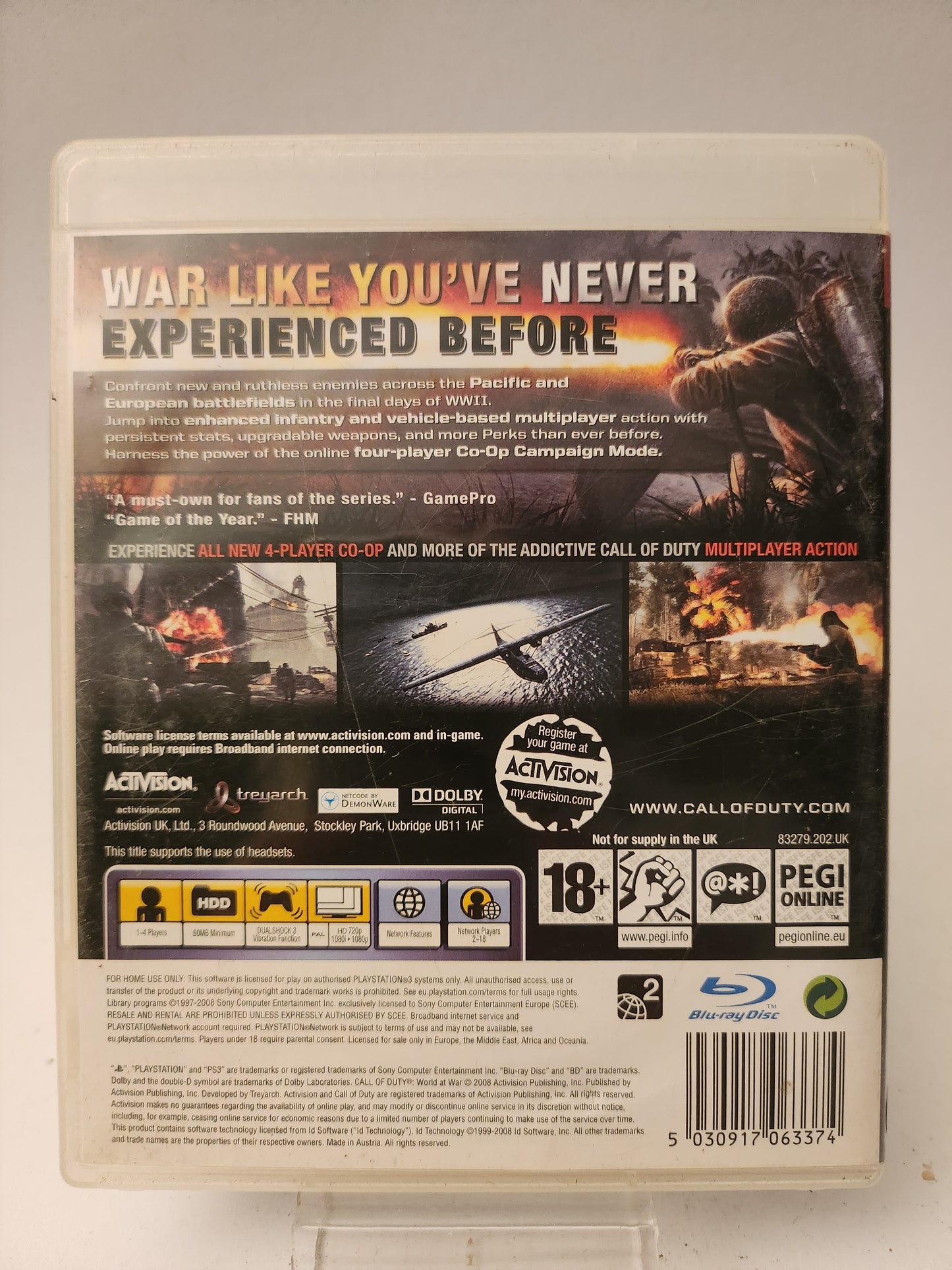 Call of Duty World at War (No Book) PlayStation 3