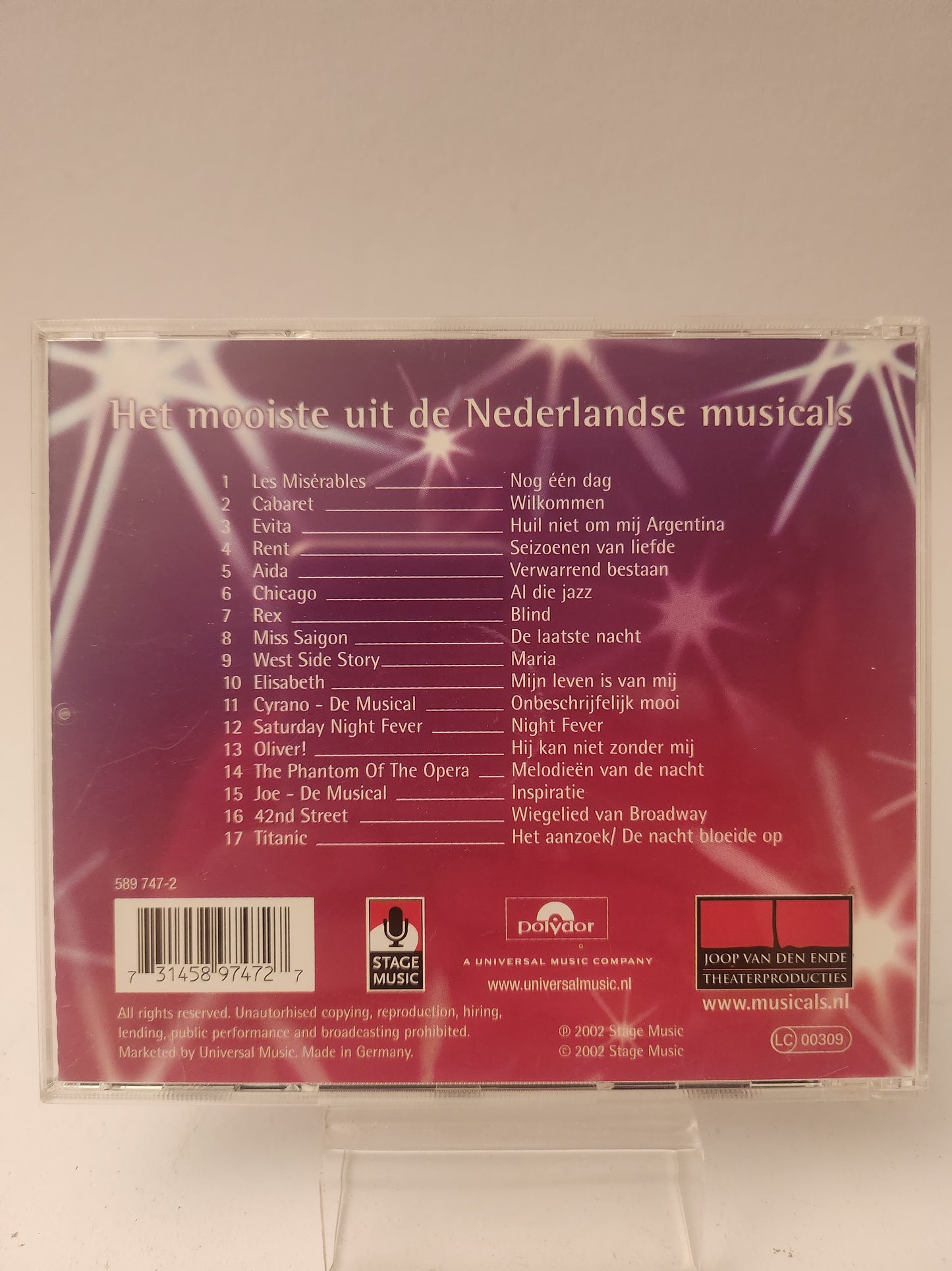 Het Mooiste uit de Nederlandse Musicals CD