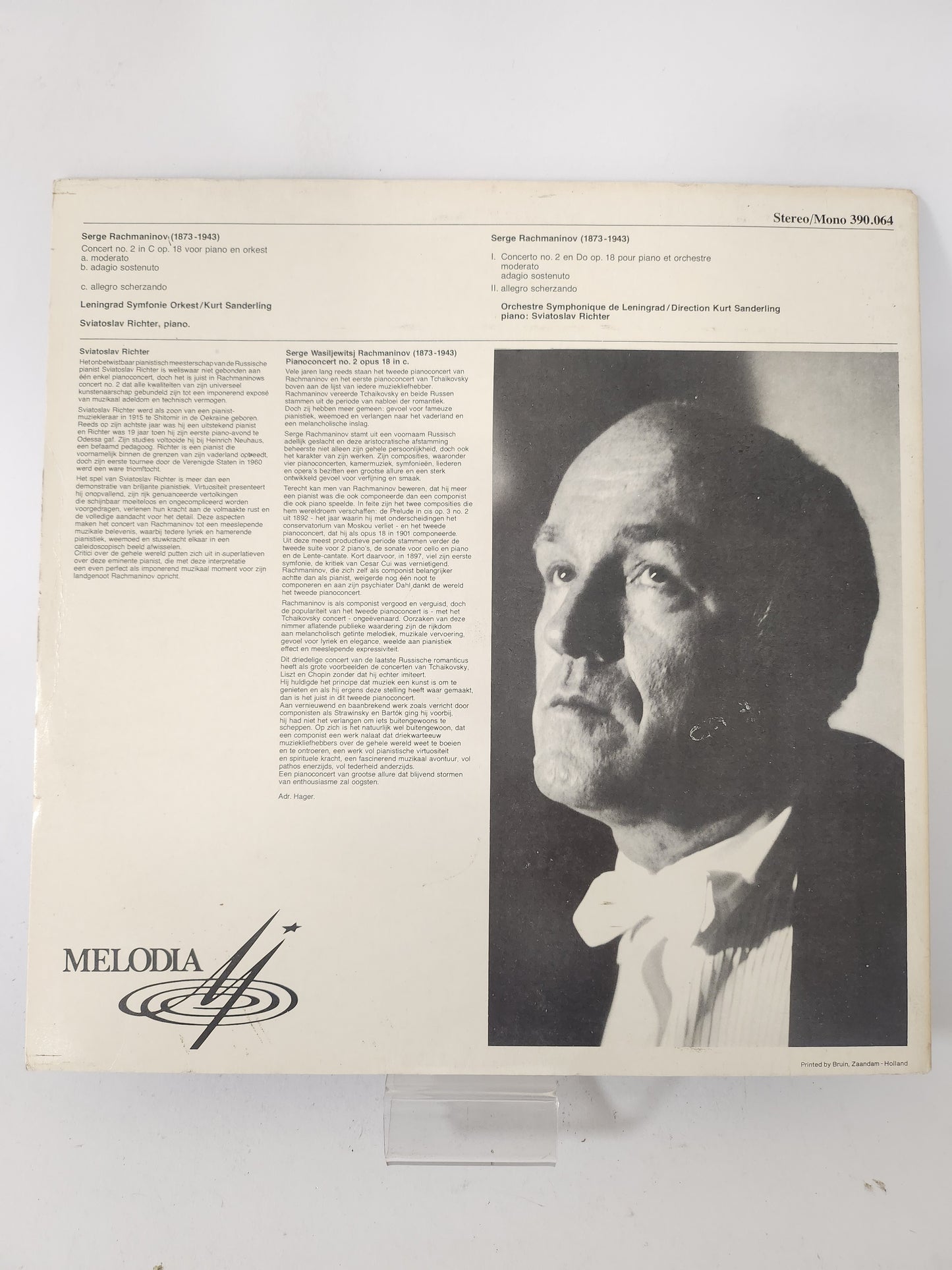 Concert No 2 in C Opus 18 voor Piano en Orkest LP Vinyl