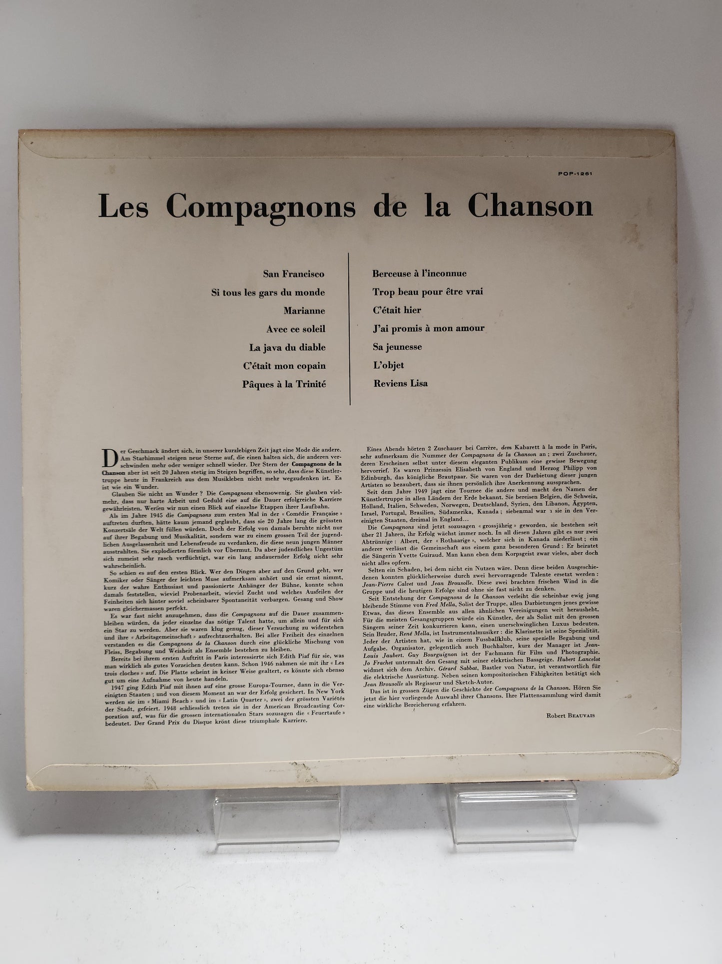 Compagnons de la Chanson LP Vinyl