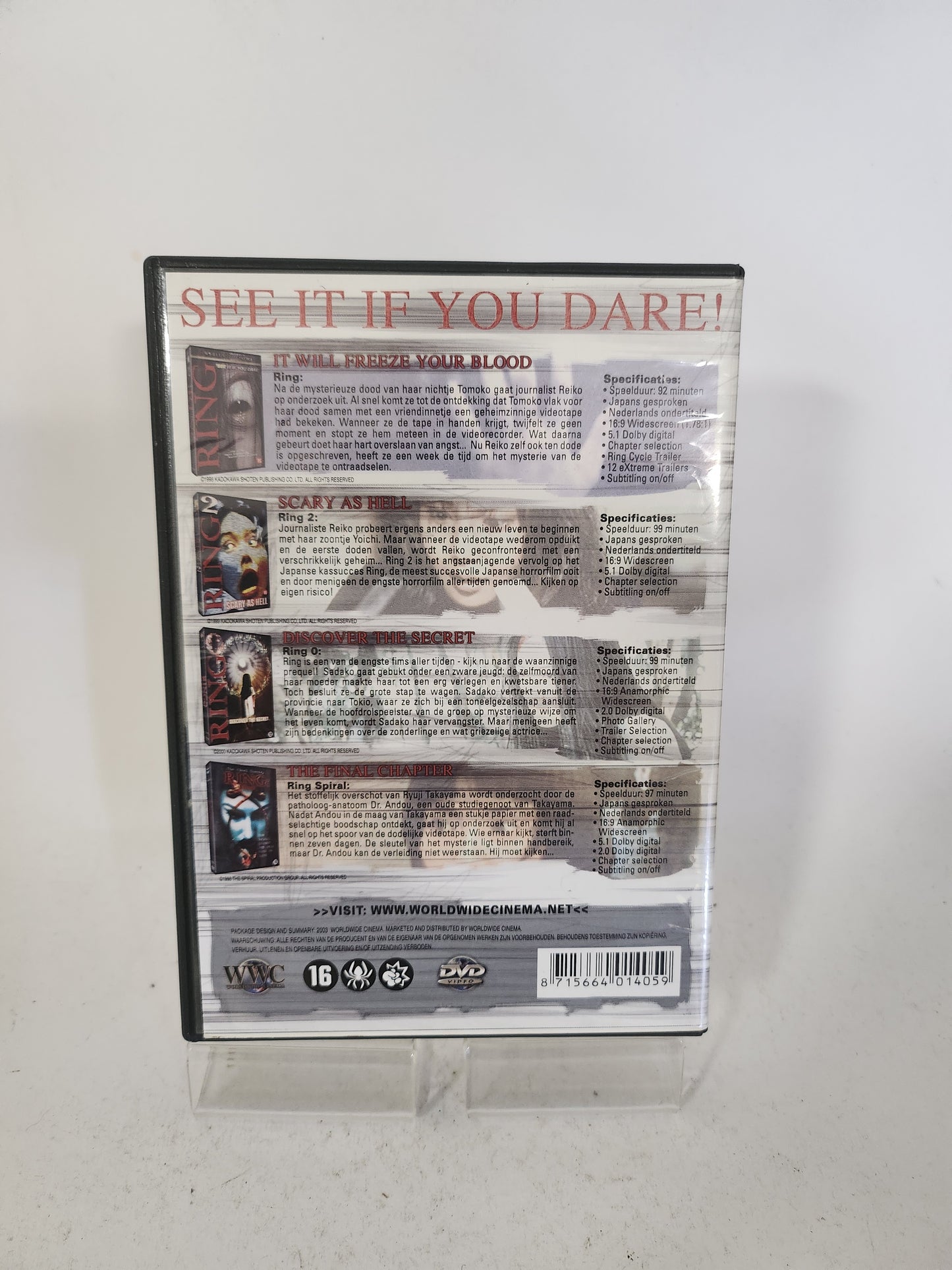 Ring "the Complete Evil" 4 Disc Dvd Box