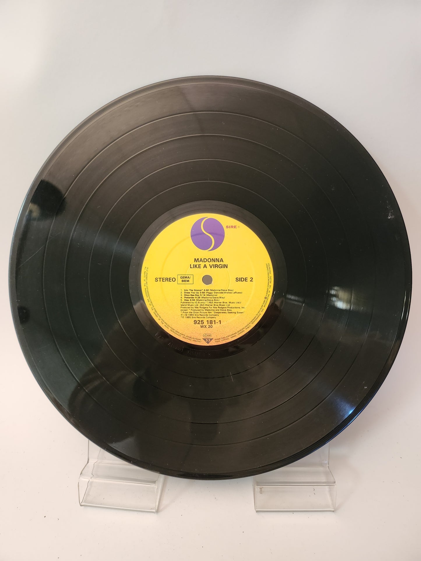 Madonna: Like a Virgin (zonder Hoes) LP Vinyl