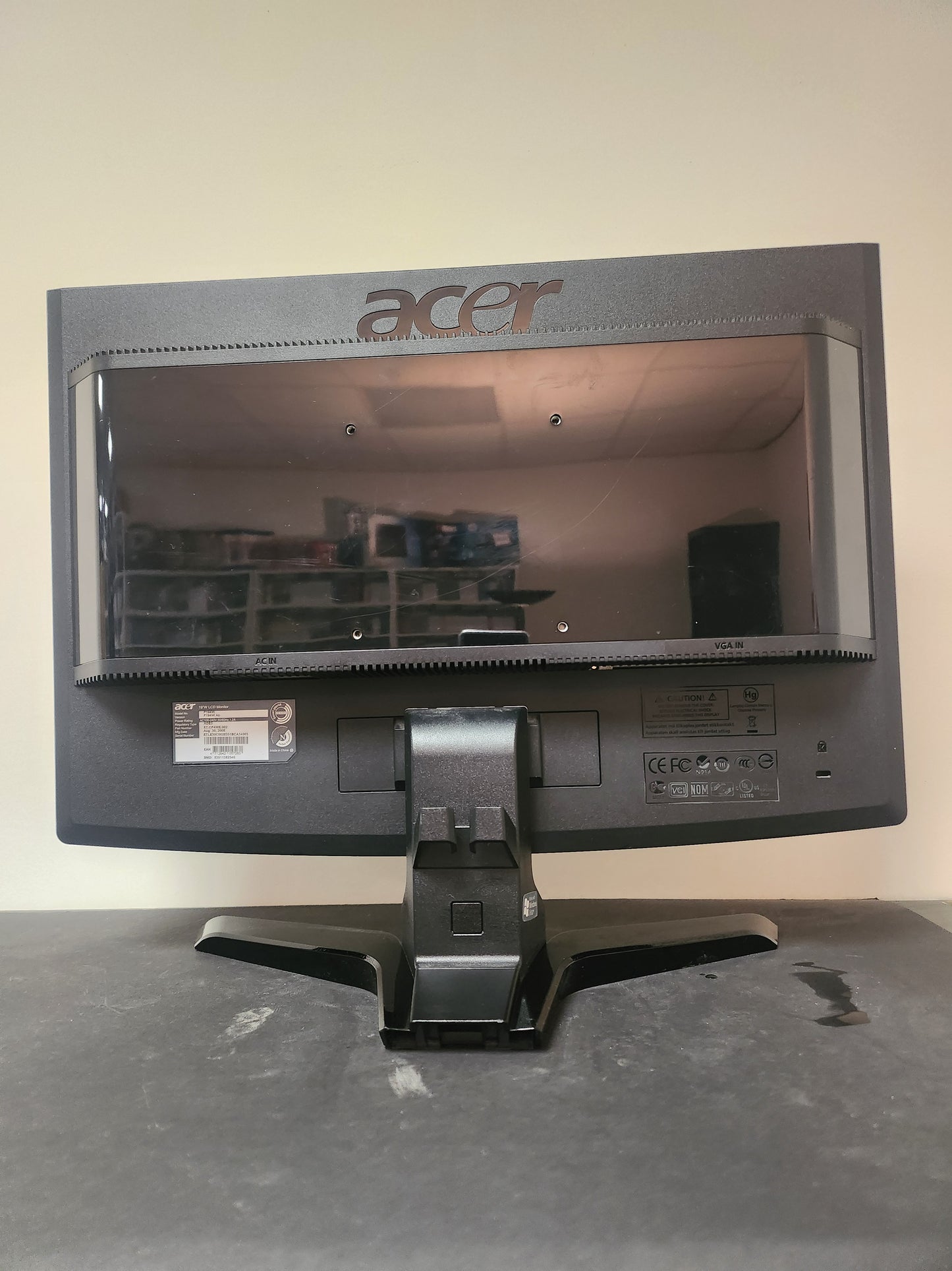 Acer P194W Monitor 19Inch PC Beeldscherm