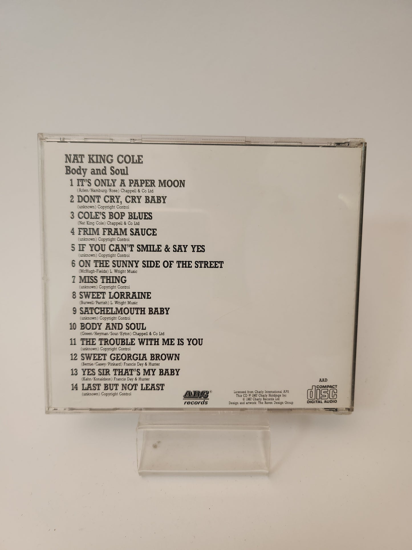 Nat King Cole: Body and Soul CD