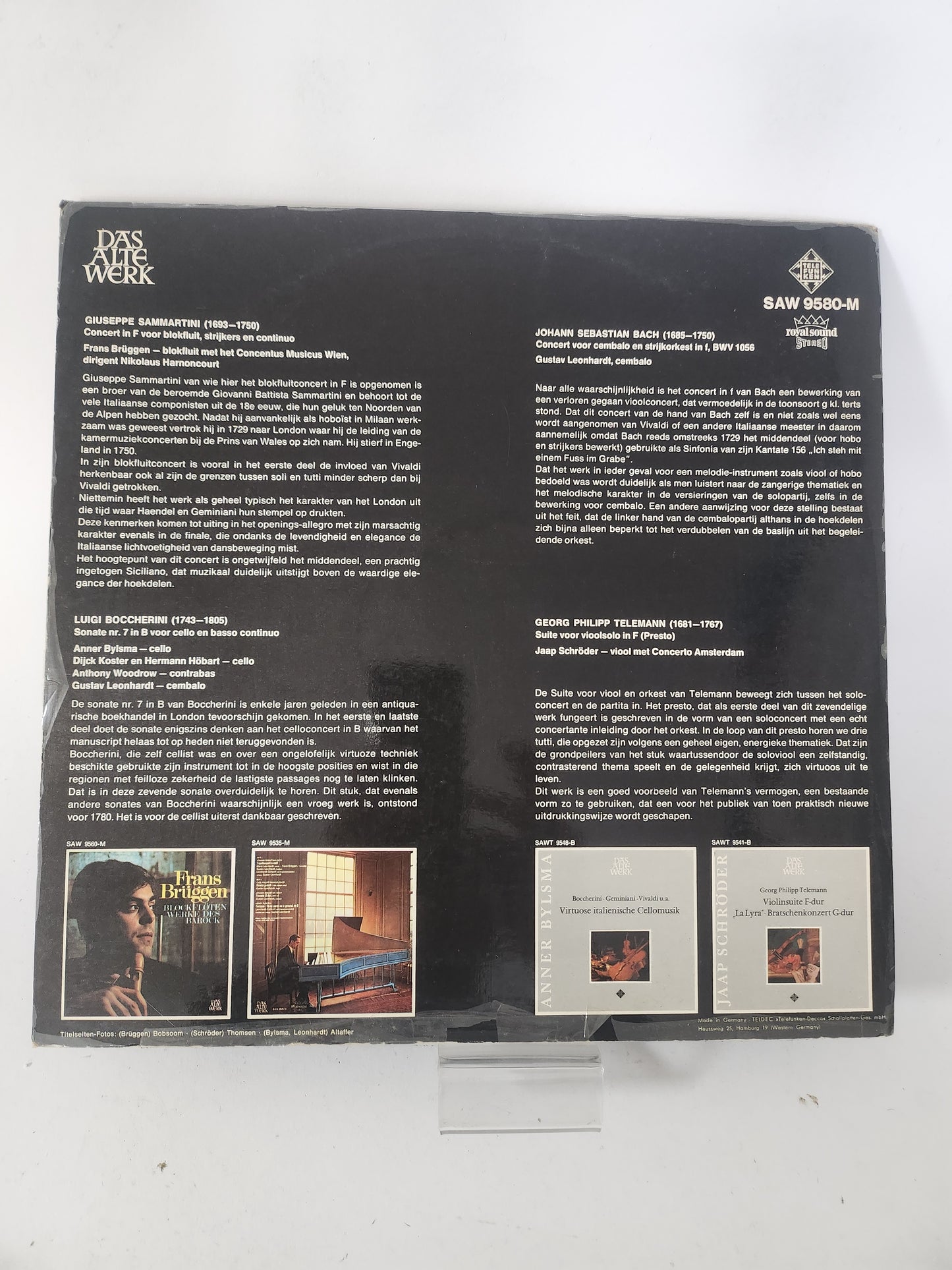 Frans Bruggen, Gustav Leonhardt, Anner Bylsma, Jaap Schröder LP Vinyl