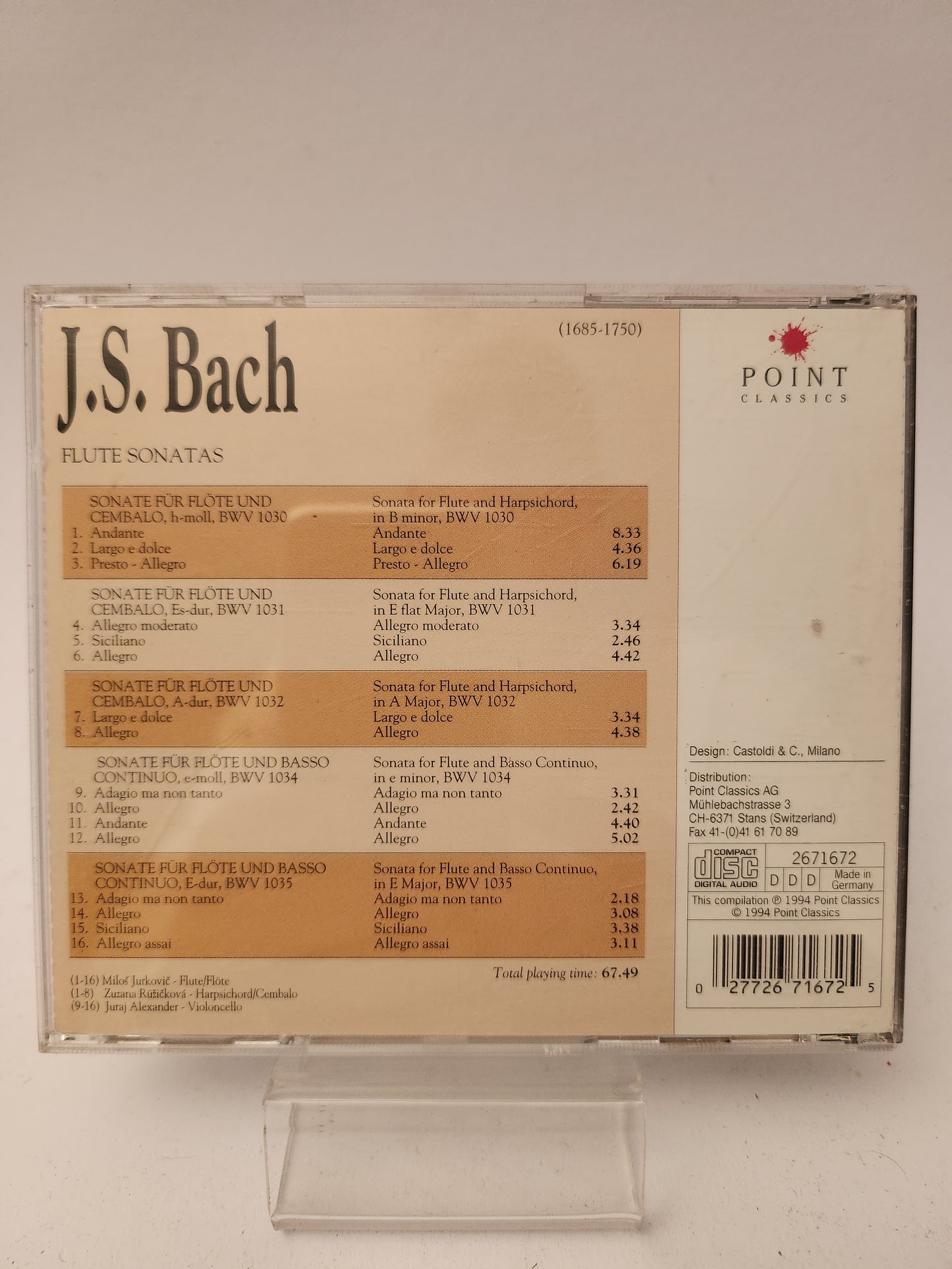 Bach: Flute Sonatas CD