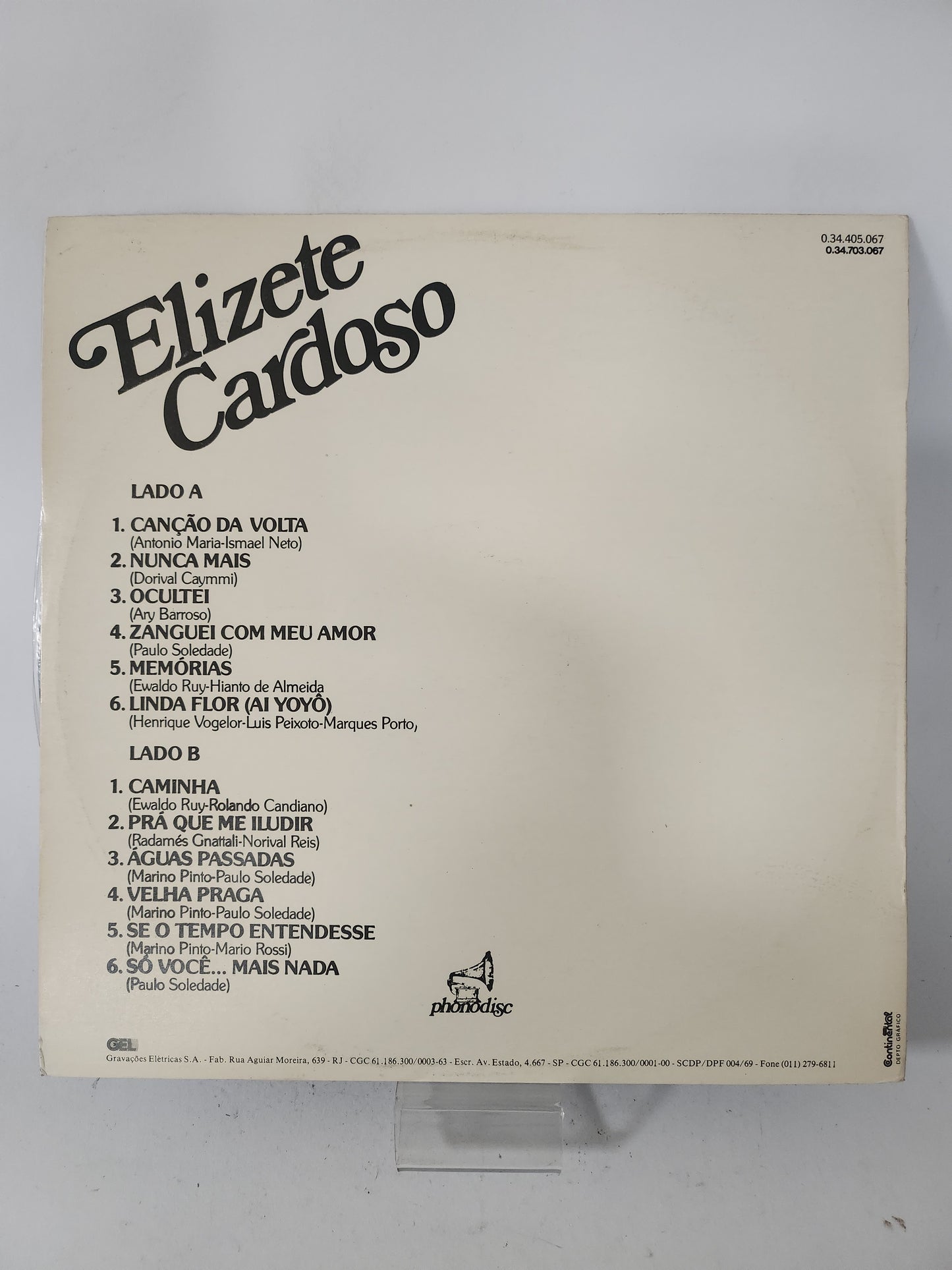 Elizete Cardoso LP Vinyl