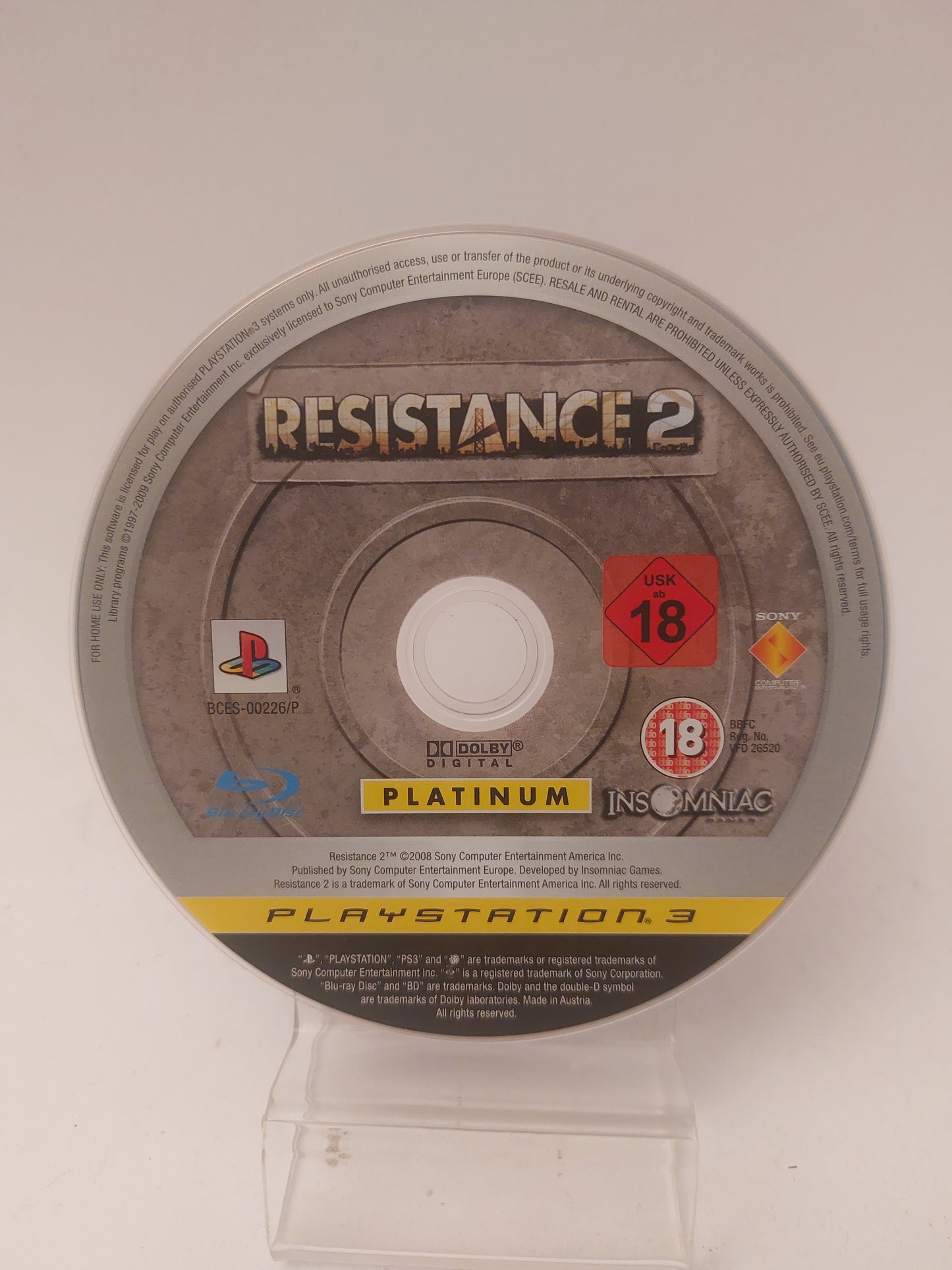 Resistance 2 Platinum (Disc Only) Playstation 3
