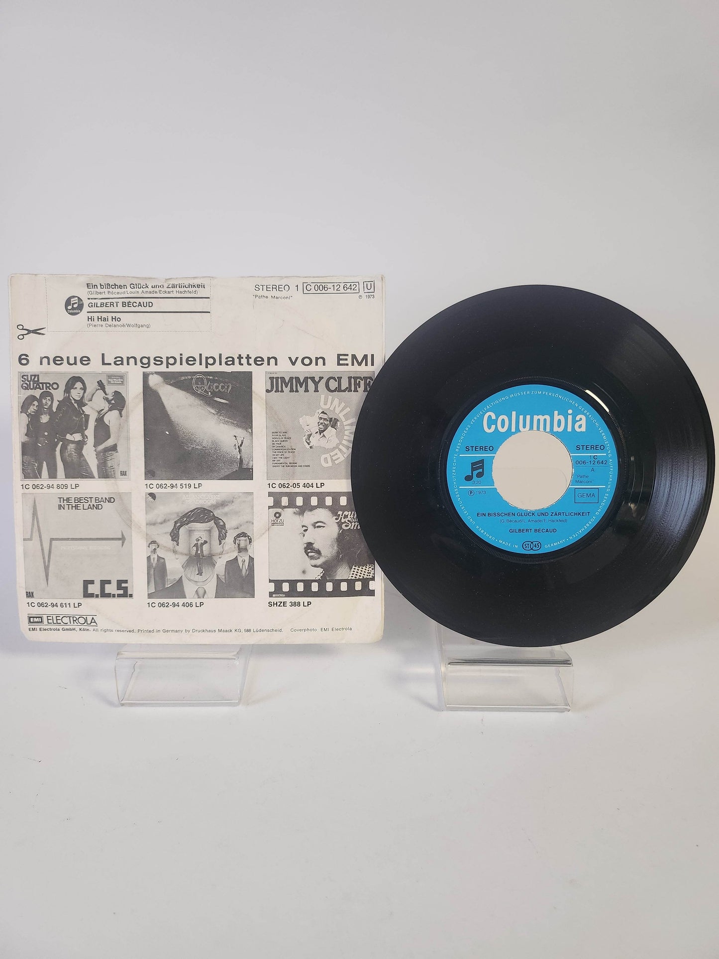 Gilbert Becaud: Ein Bißchen Gluck und Zartlichkeit Hi Hai Ho Single Vinyl - Feniks Gameshop