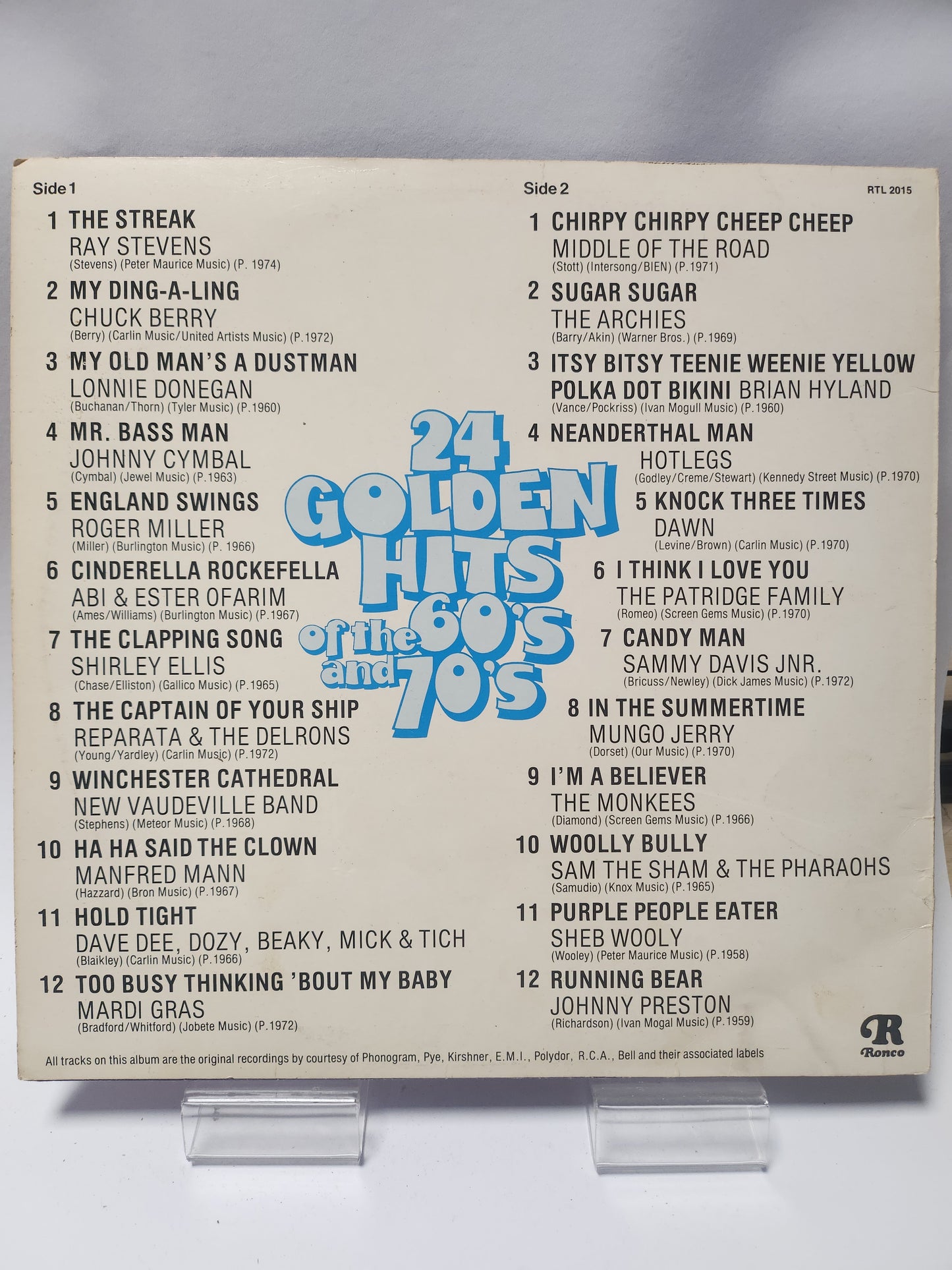 24 Golden Hits of the 60's and 70's LP Vinyl