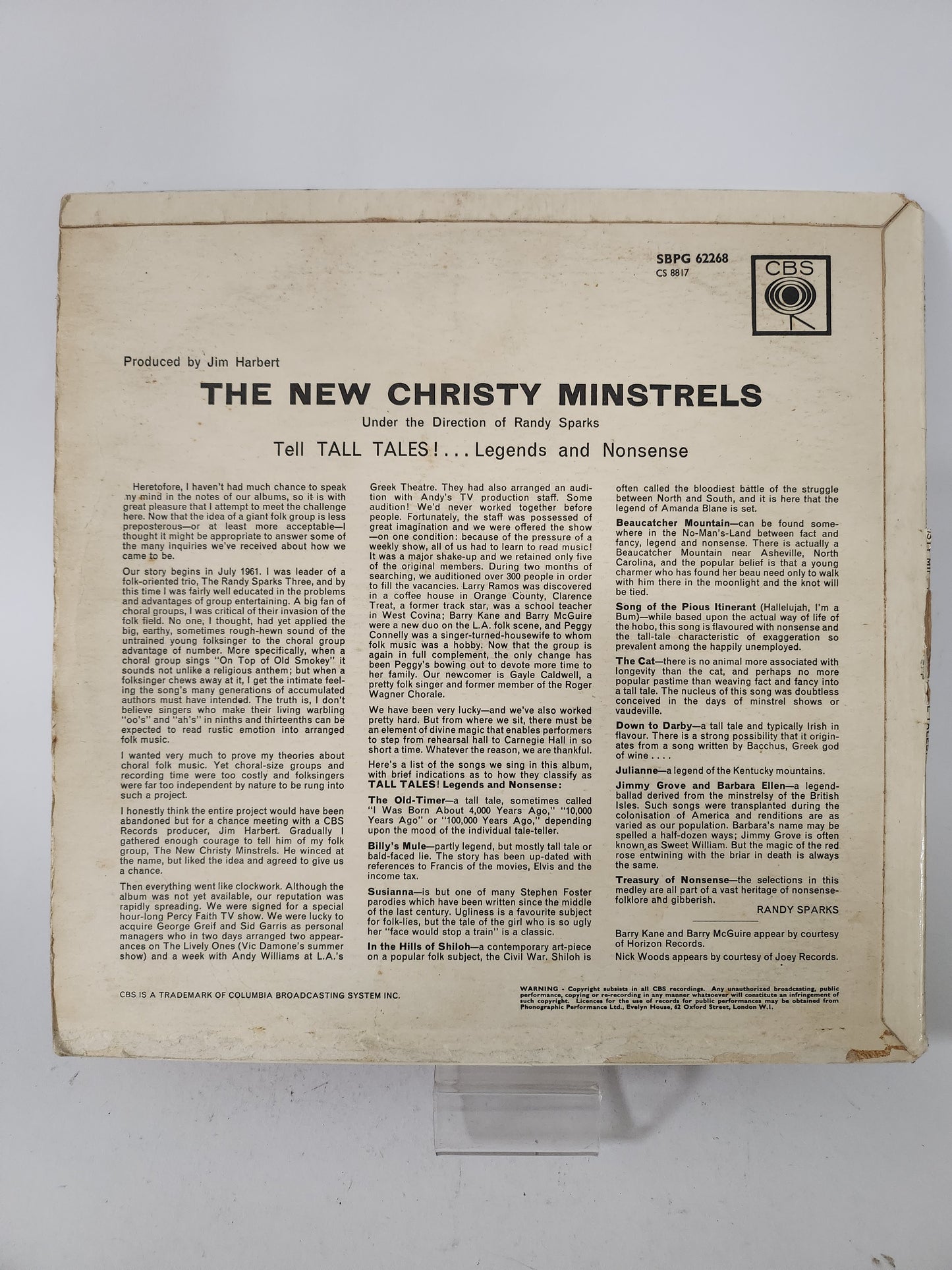 New Christy Minstrels Tell Tall Tales! Legends and Nonsense LP Vinyl