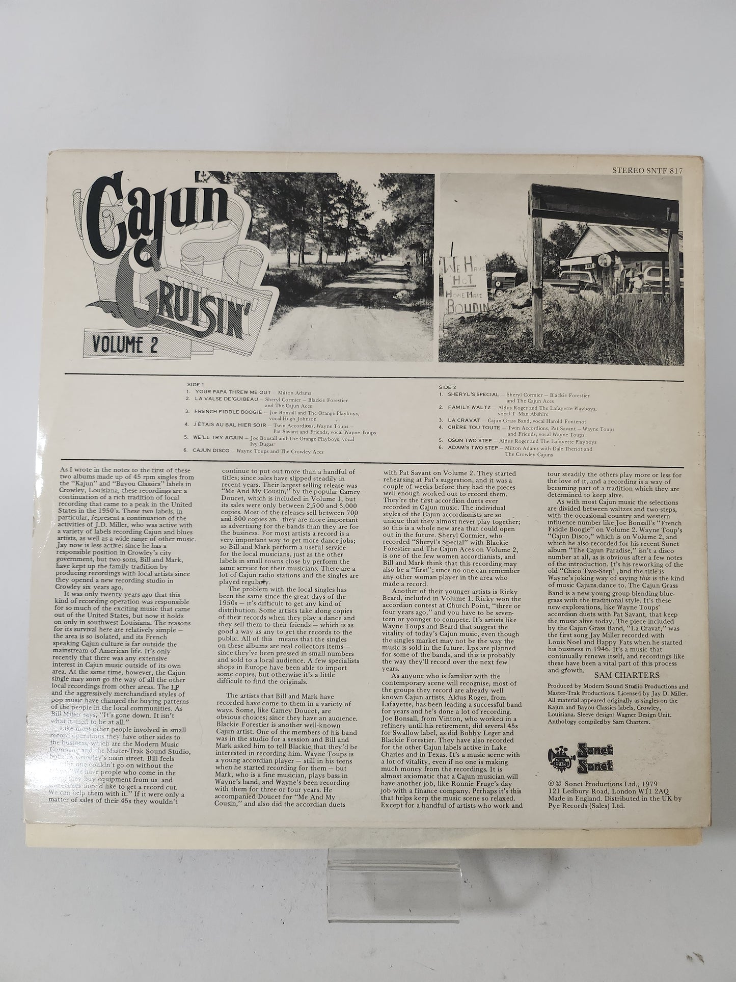 Cajun Cruisin' Volume 2 LP Vinyl